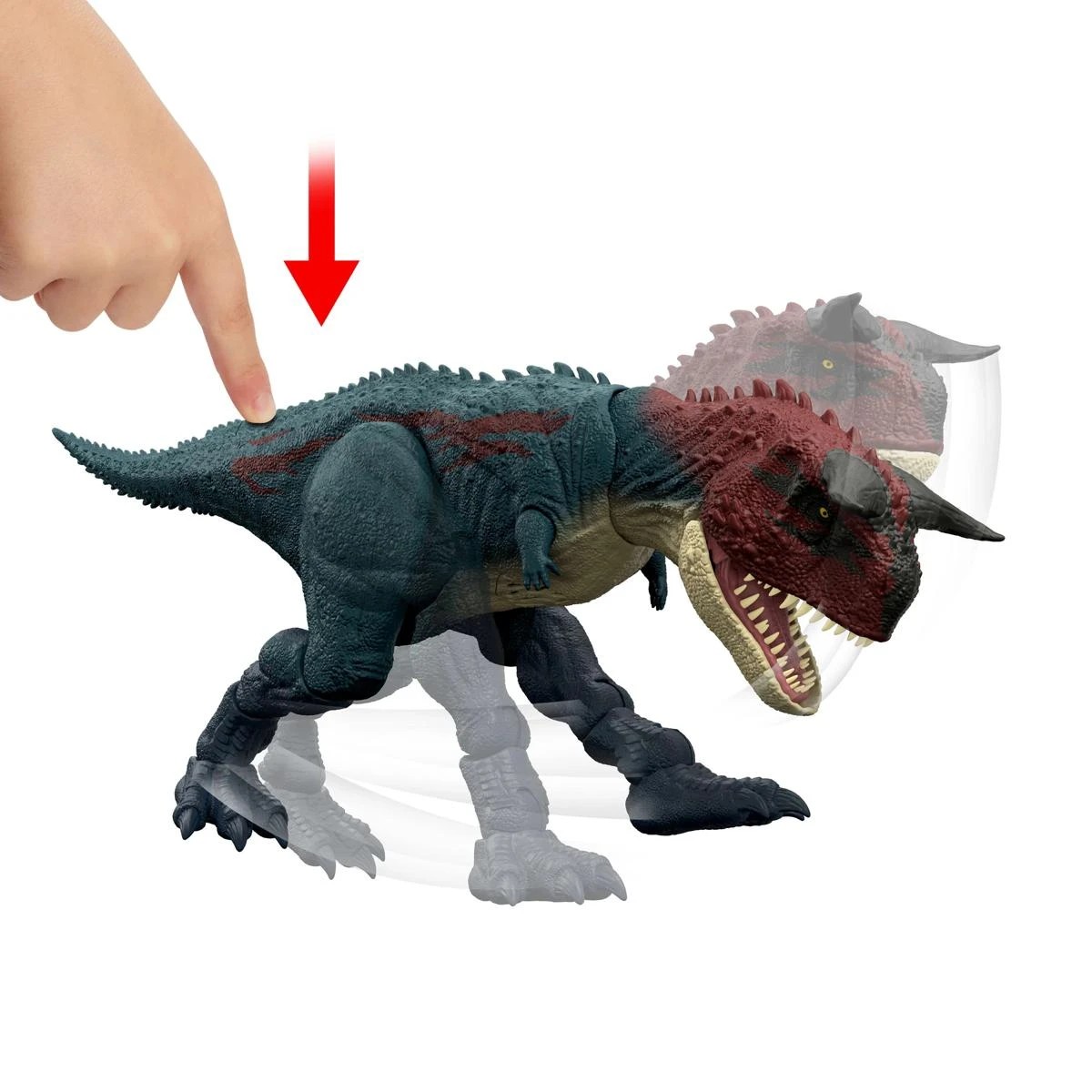 2 Jurassic World Survival Charge 'N Chomp Carnotaurus Dinosaur Figure, 2 of 6