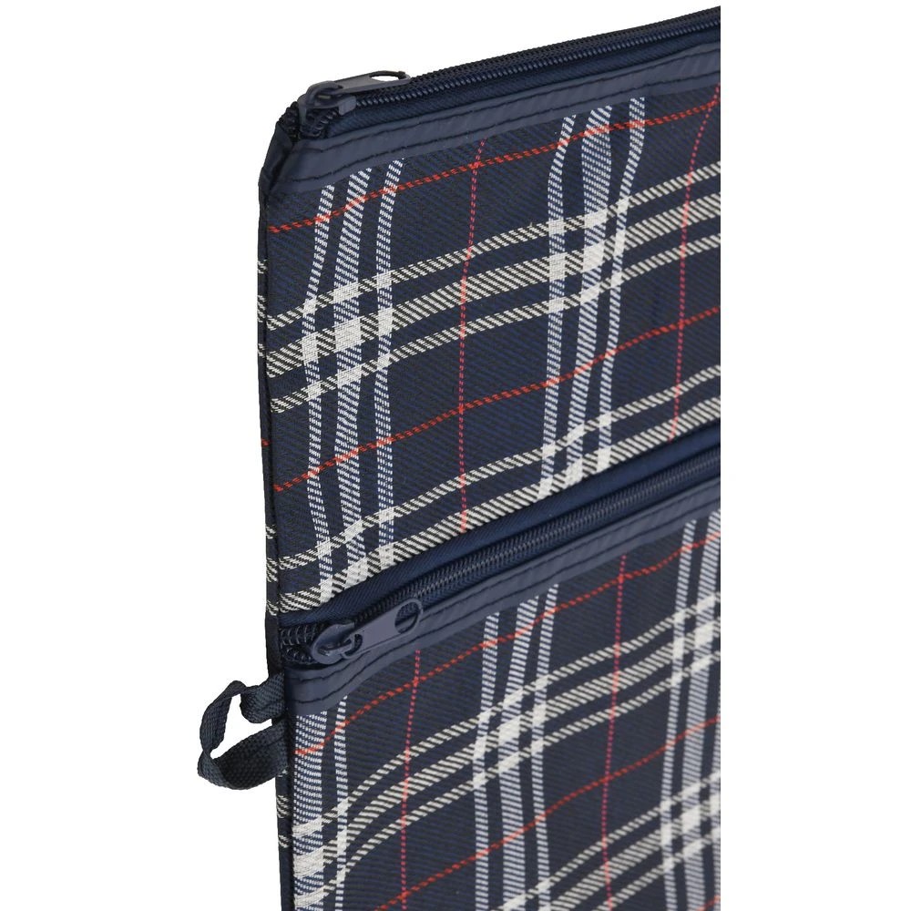 4 Studymate Twin Zip Pencil Case Blue Large Tartan, 4 of 4