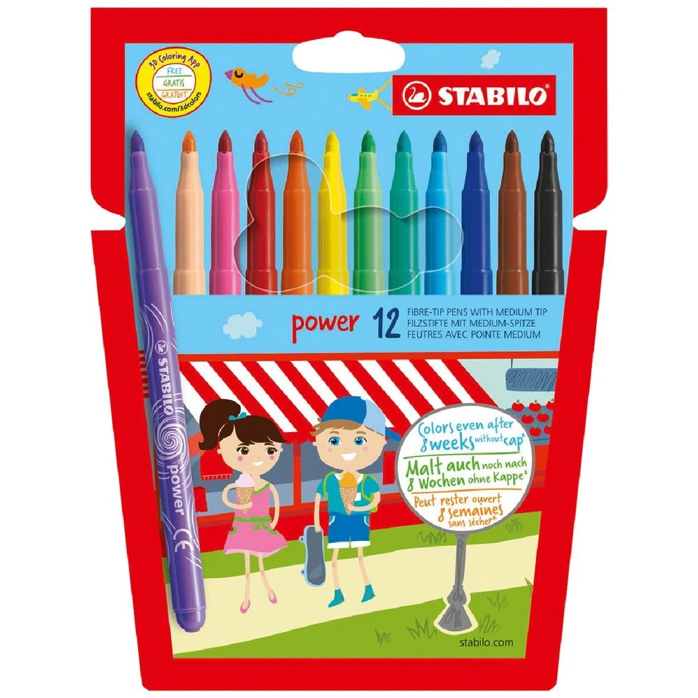 1 Stabilo Power Pens Assorted 12 Pack, 1 of 2