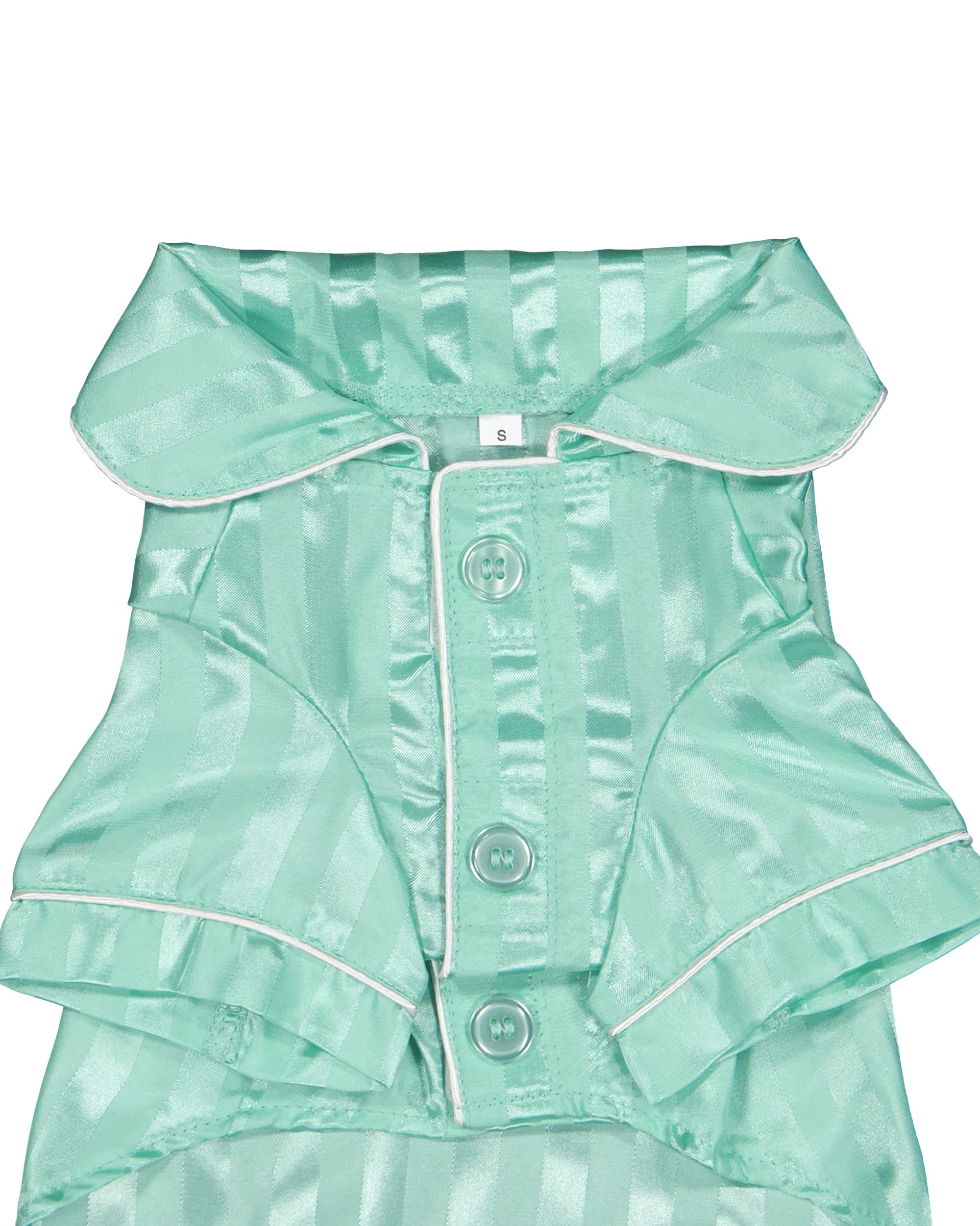 7 Pet Satin Pyjamas - Small, Aqua, 7 of 9