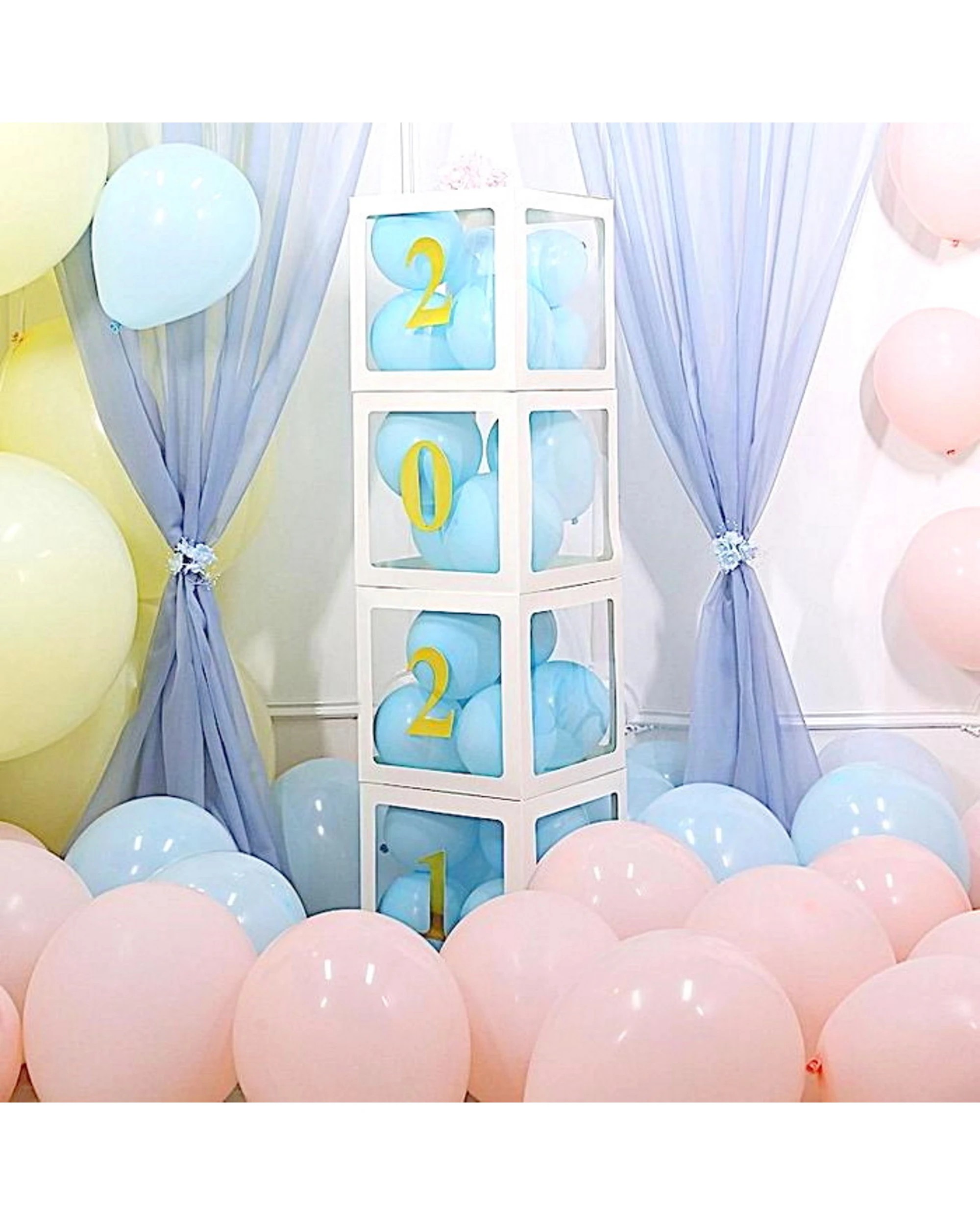 5 Partyrama White Balloon Box 30cm - White, 5 of 5