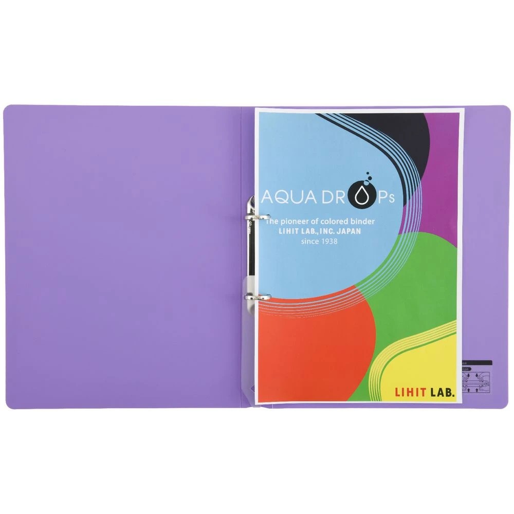4 Aqua Drops A4 Twist Binder 2-O 18mm Vivid Purple, 4 of 4