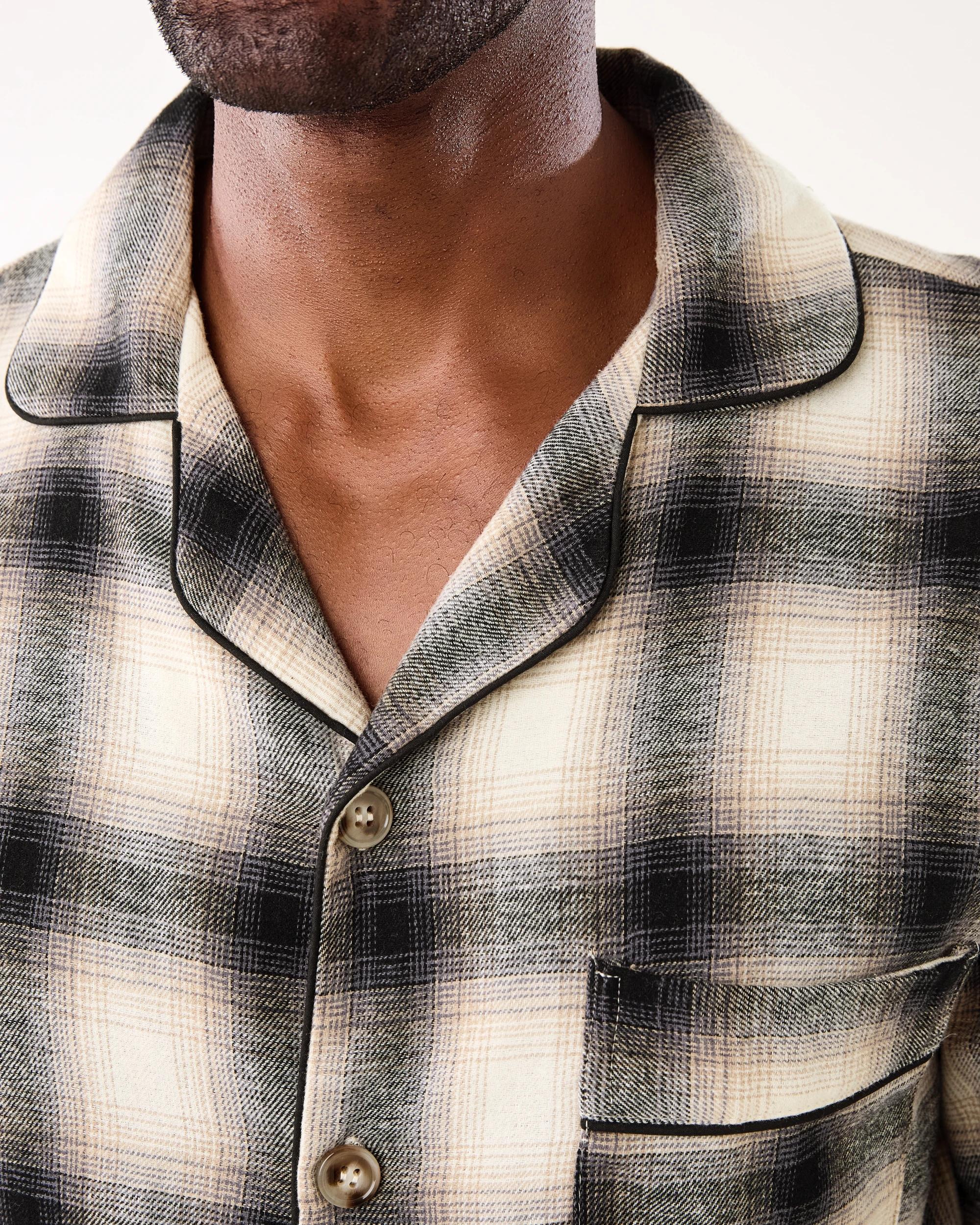 4 Long Sleeve Woven Button Through Pyjama Set Bge Check, 4 of 8