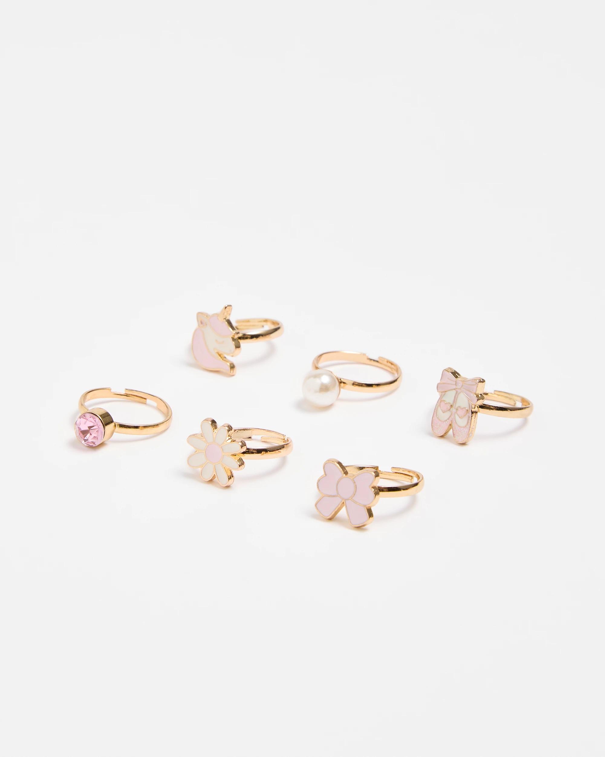 1 Target Kids 6 Piece Ballet Rings Set BALLET, 1 of 2