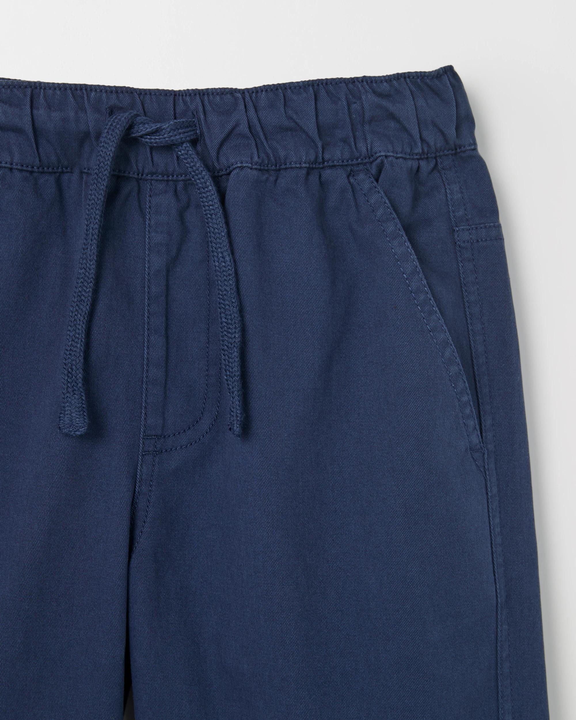 6 Target Kids Elastic Waist Chino Shorts NAVY, 6 of 6