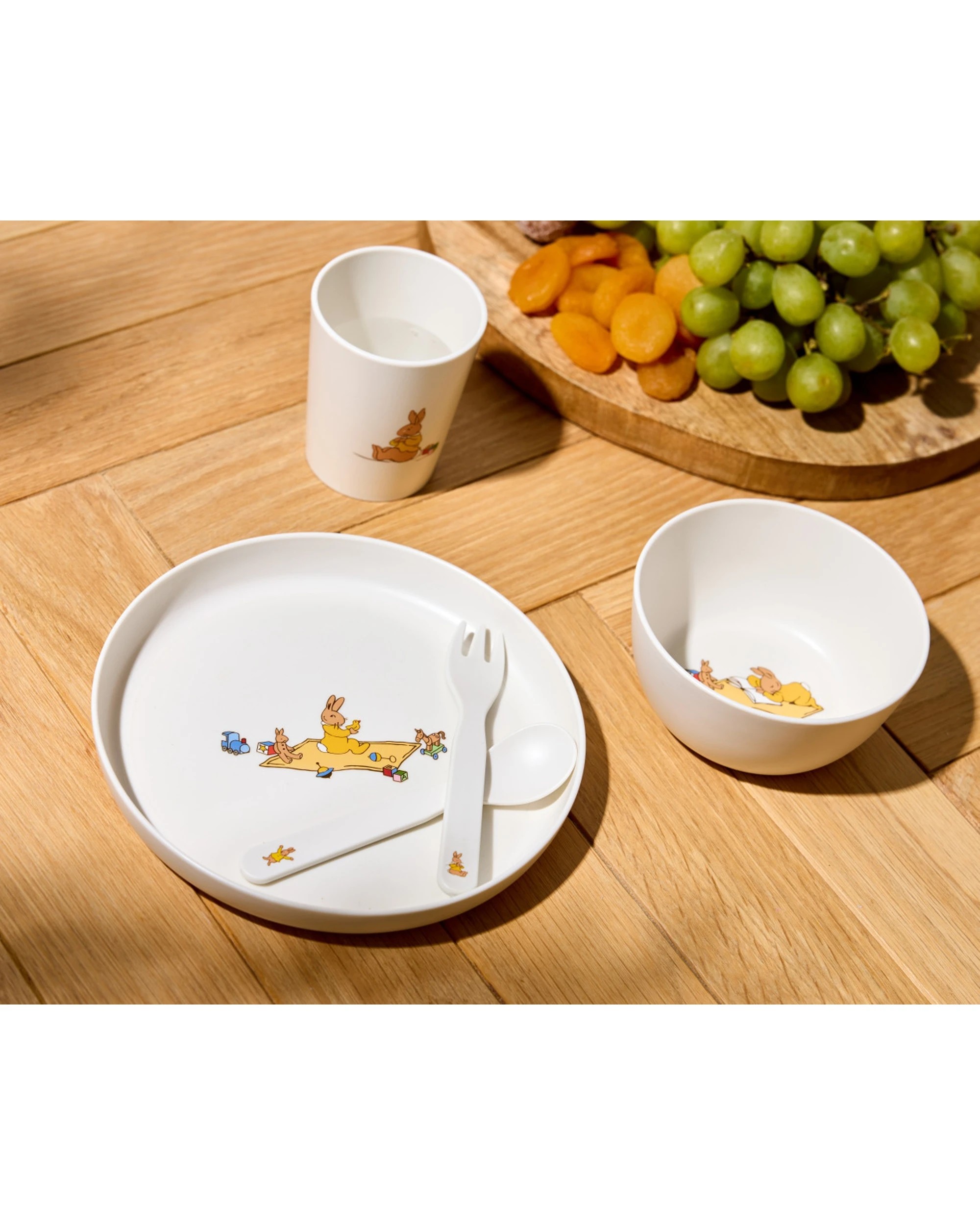 5 Bunnykins 5pc Feeding Set Children's EcoFriendly Dinnerware - Blue, 5 of 5