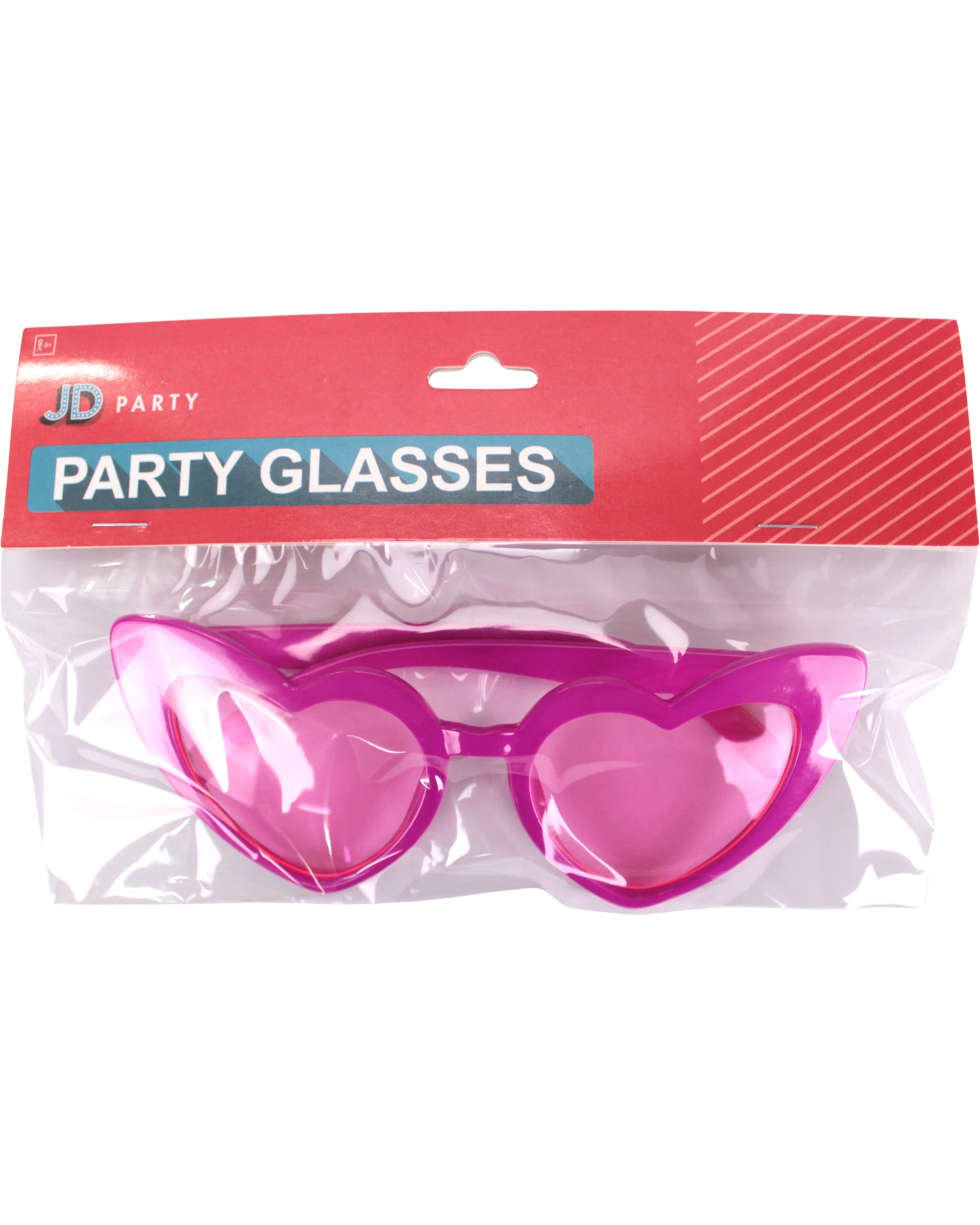3 Partyrama Hot Pink Hearts Party Glasses - Pink, 3 of 4