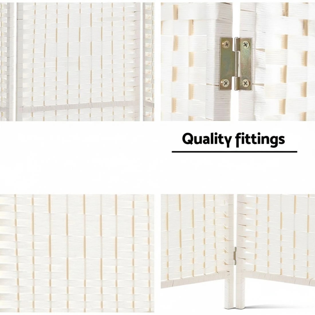 7 Artiss 8 Panel Room Divider Screen 326x170cm Woven - White, 7 of 8