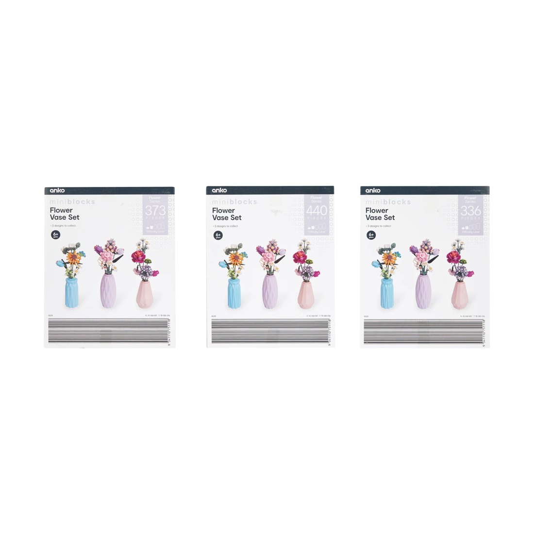 3 Mini Blocks Flower Series: Flower Vase Set - Assorted, 3 of 4