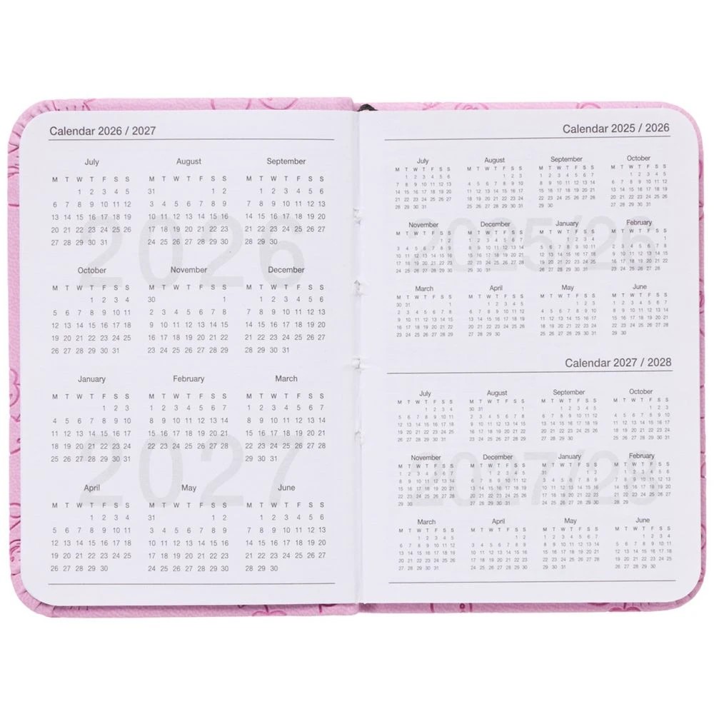 3 J.Burrows A7 Week-To-View Embossed Diary FY26/27 Pink, 3 of 6