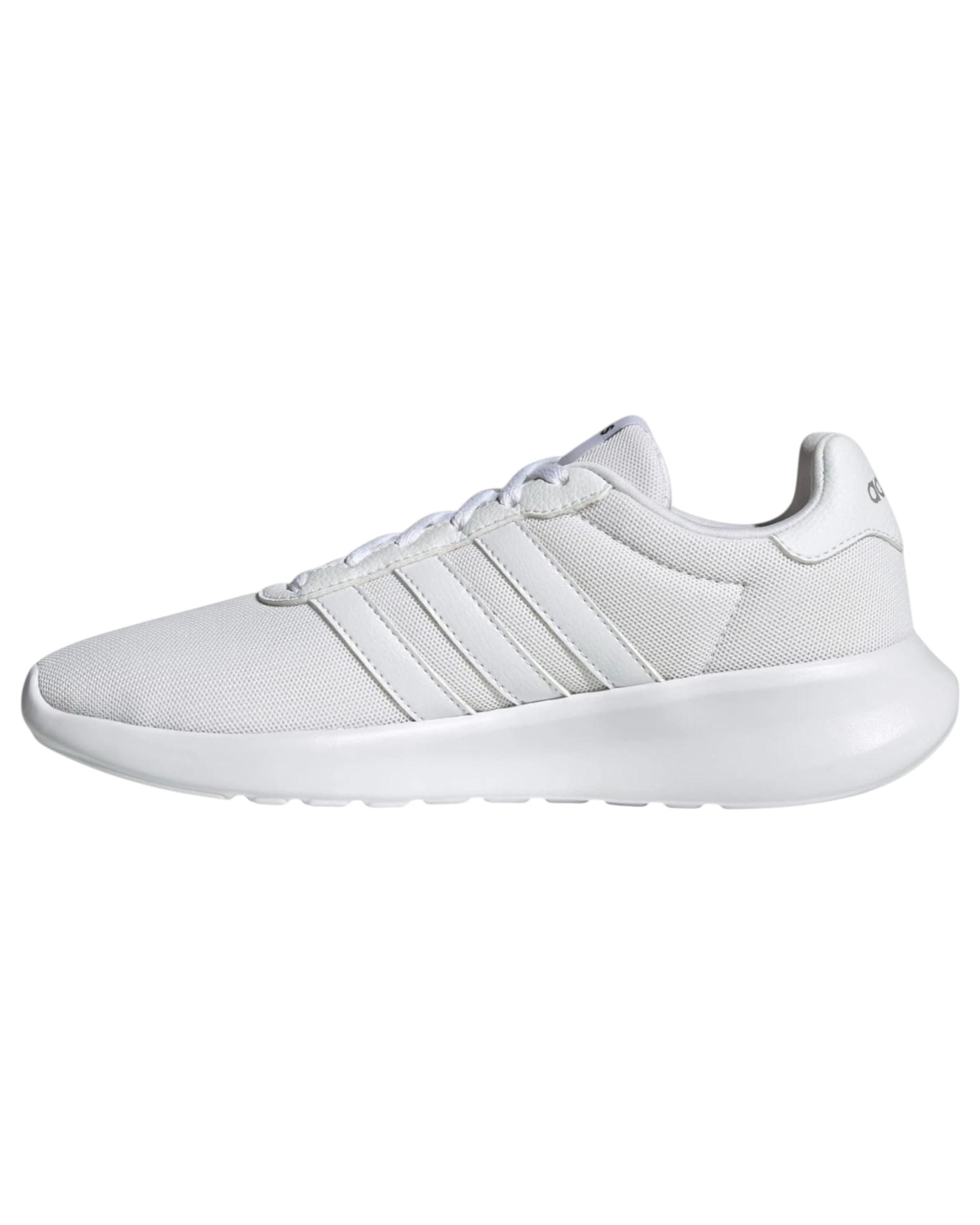 8 Adidas Womens Lite Racer 3.0 Triple White Athletic Running Shoes WHITE, 8 of 8