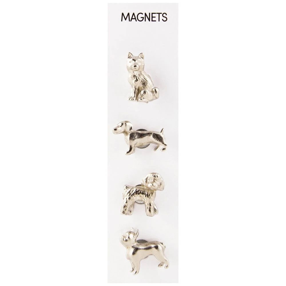 1 Three By Three Cast Metal Magnets Dogs 4 Pack, 1 of 2