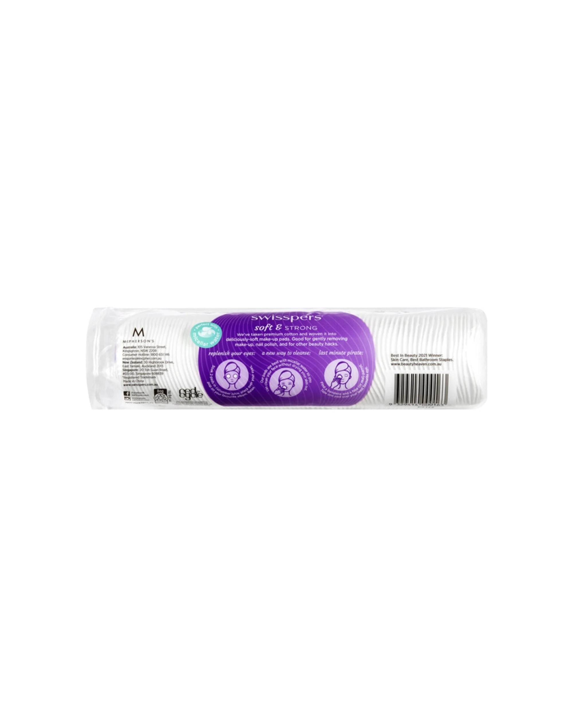 2 Swisspers Cotton Make-Up Pads - 80 Pack - White, 2 of 7