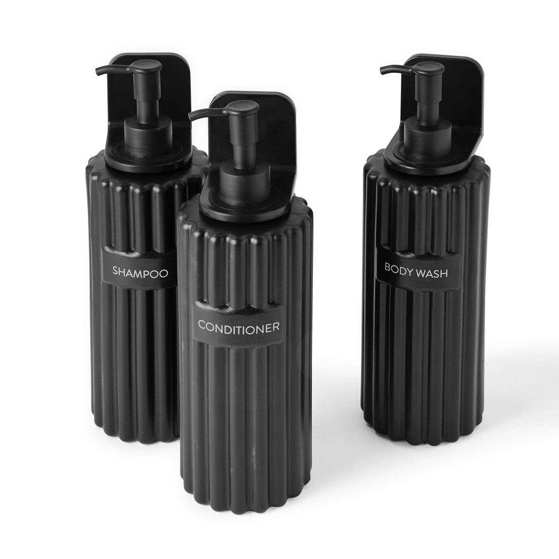 3 Set of 3 Refillable Bottles - Black, 3 of 8