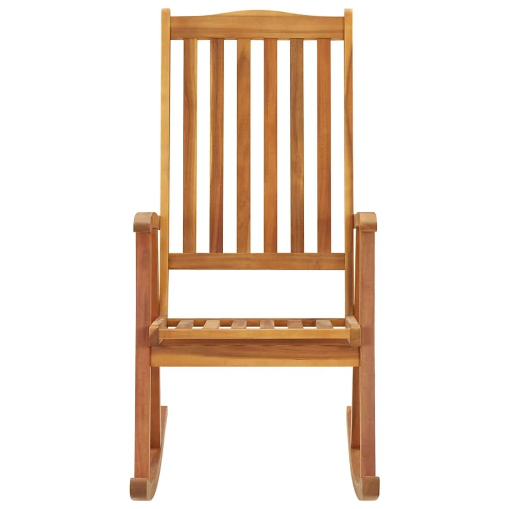2 Vidaxl Rocking Chair Wooden Rocking Chair - Brown, 2 of 7