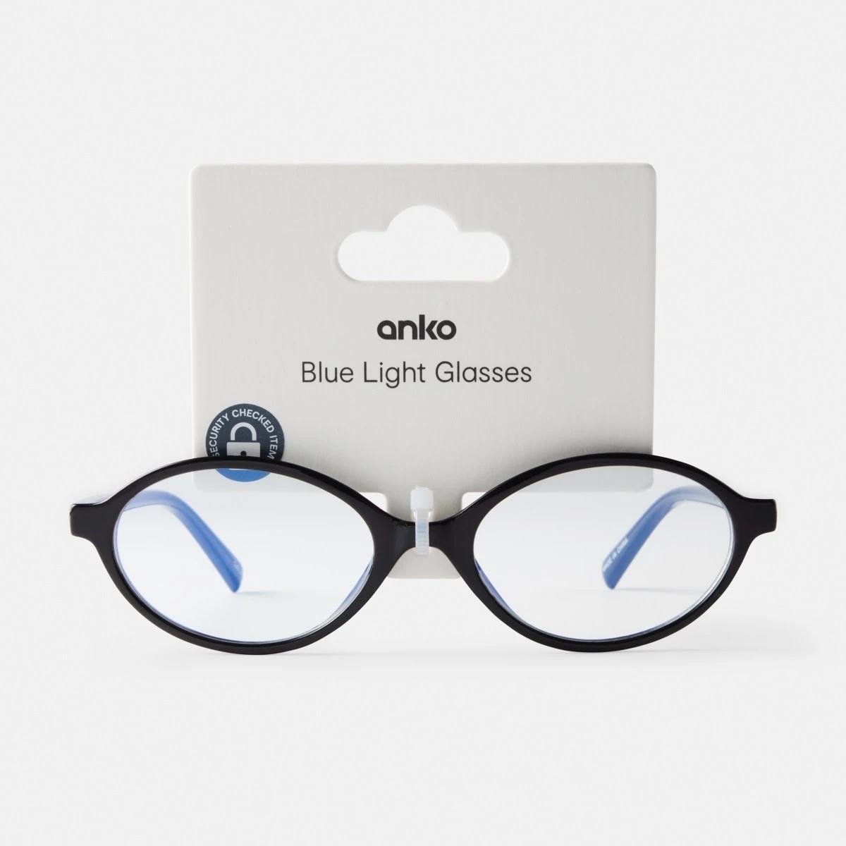 7 Womens Oval Blue Light Glasses Black, 7 of 7