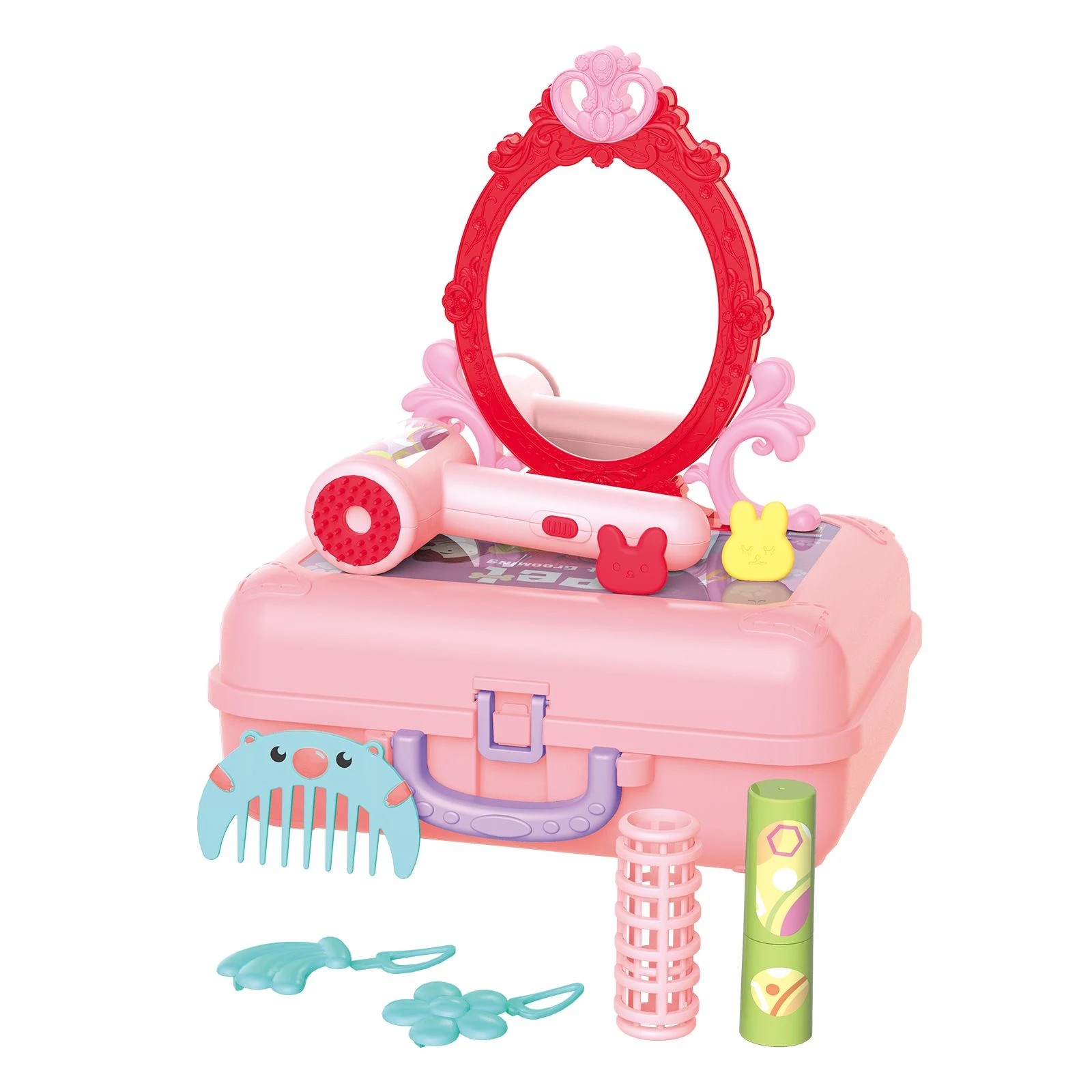 6 Ausway 22-Piece Pet Care Grooming Toy Set with Carry Case & Plush Dog, 6 of 6