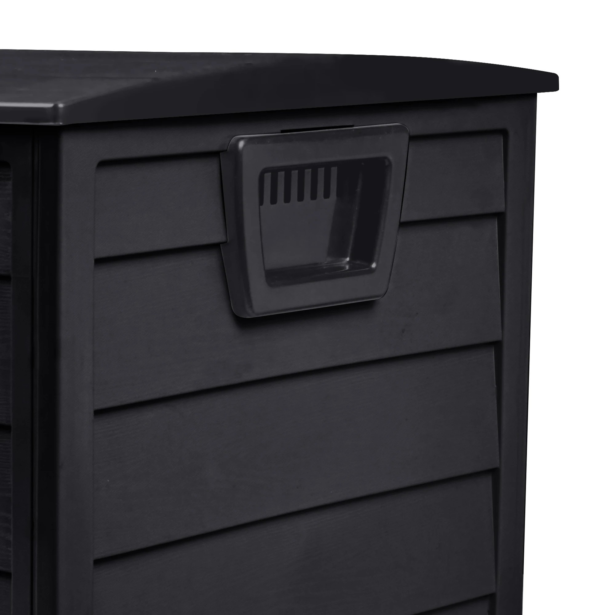 7 Livsip Outdoor Storage Box 290L Container Garden Chest Deck Tool Toy Lockable - Black, 7 of 9