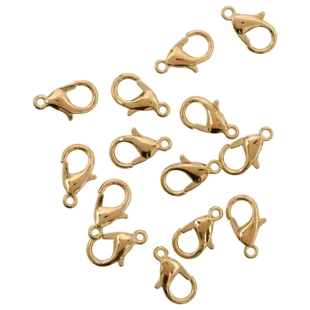 2 Born Lobster Clasps 11mm Gold 14 Piece, 2 of 2