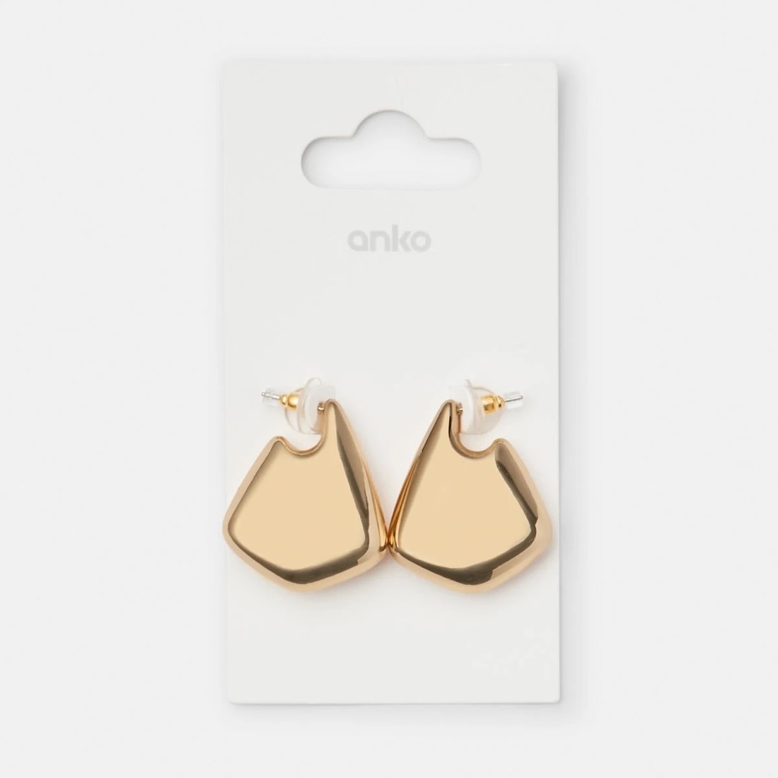 5 Geometric Teardrop Earrings - Gold Tone, 5 of 5