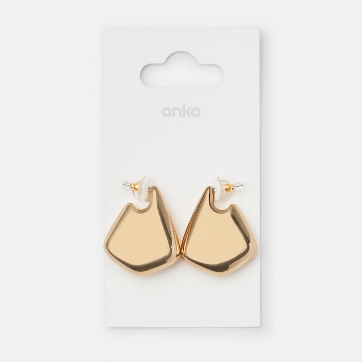 5 Geometric Teardrop Earrings - Gold Tone, 5 of 5