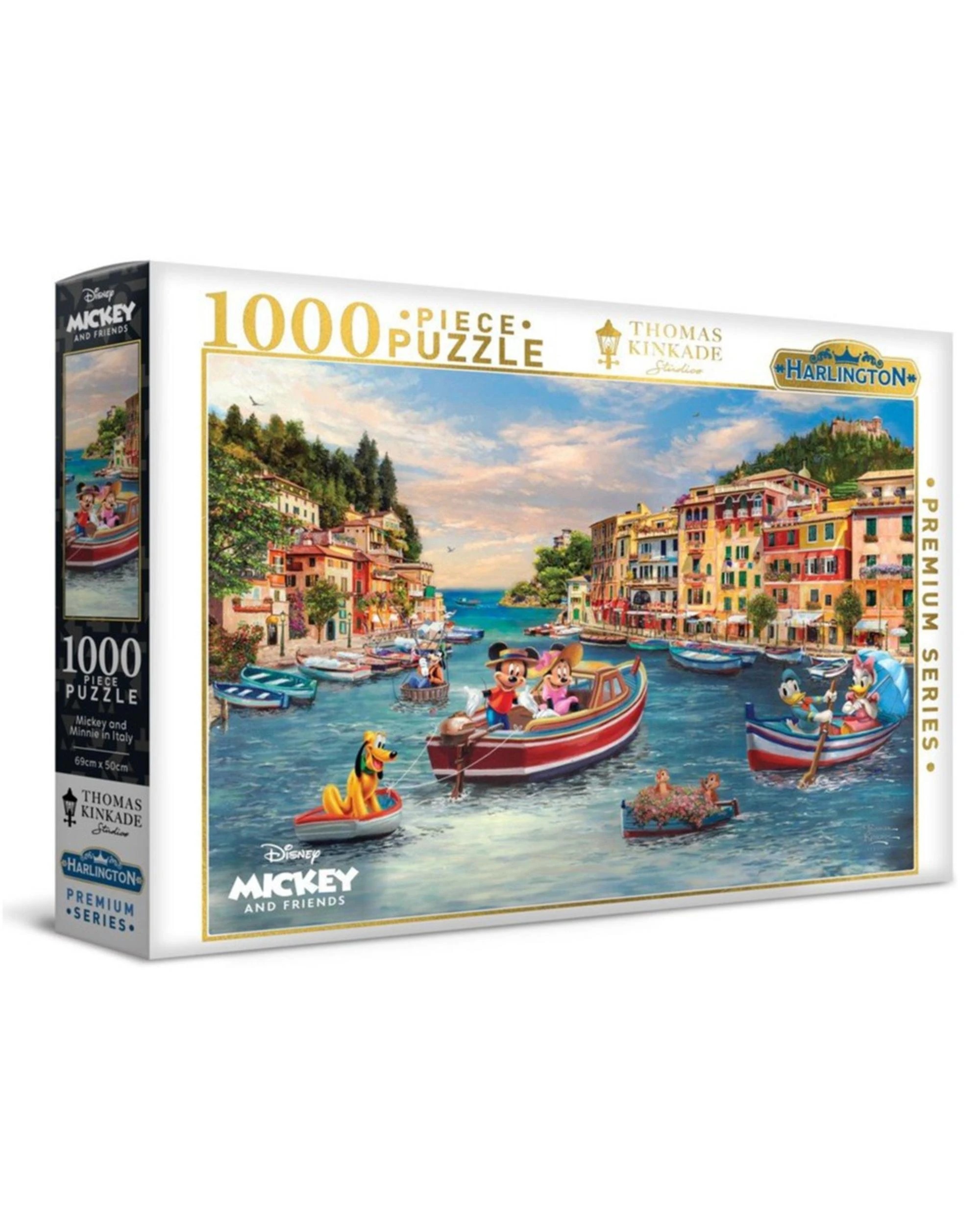1 Harlington Thomas Kinkade Disney Mickey And Minnie in Italy 1000 Piece Jigsaw Puzzle, 1 of 1