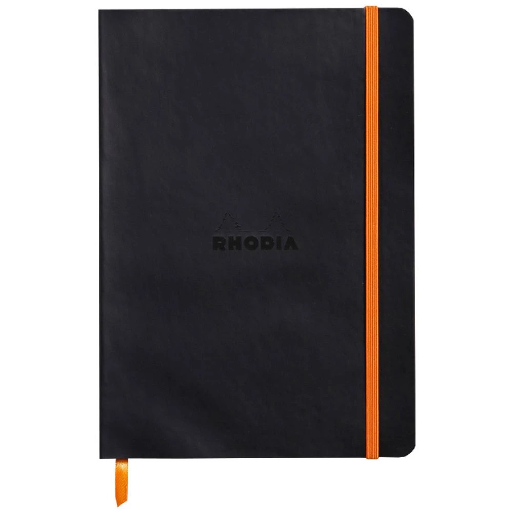 1 Rhodia A5 Rhodiarama Dot Grid Notebook Black 160 Pages, 1 of 3