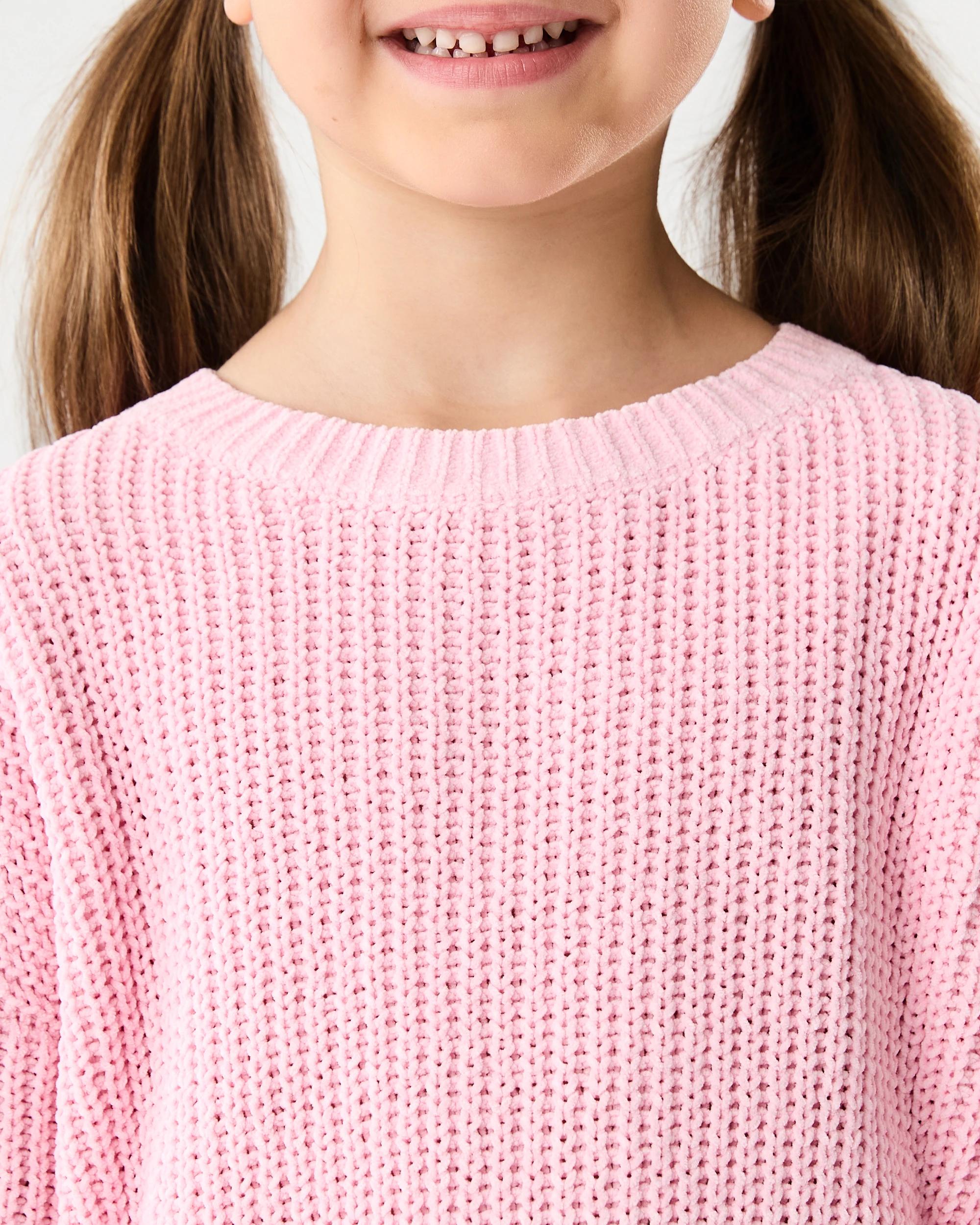 5 Chenille Knit Top Berry Pnk, 5 of 8