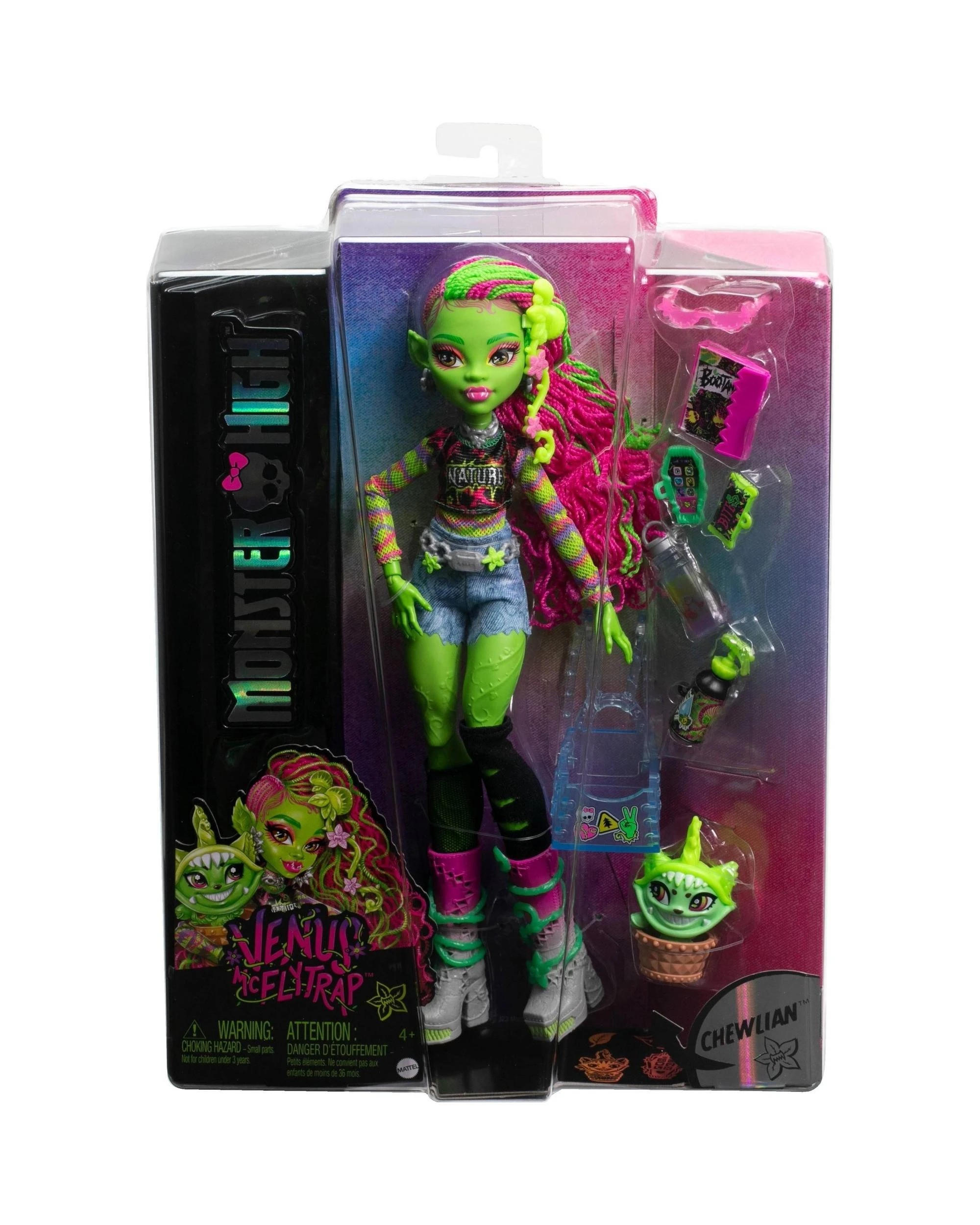 1 Monster High Venus McFlytrap With Chewlian Pet Fashion Doll, 1 of 5