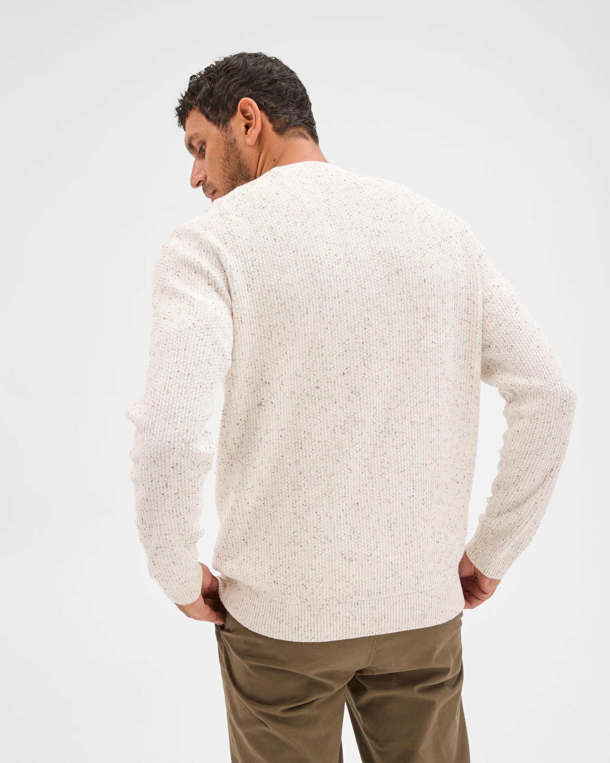 6 Target Man Australian Cotton Lightweight Tuck Knit Jumper OAT, 6 of 7