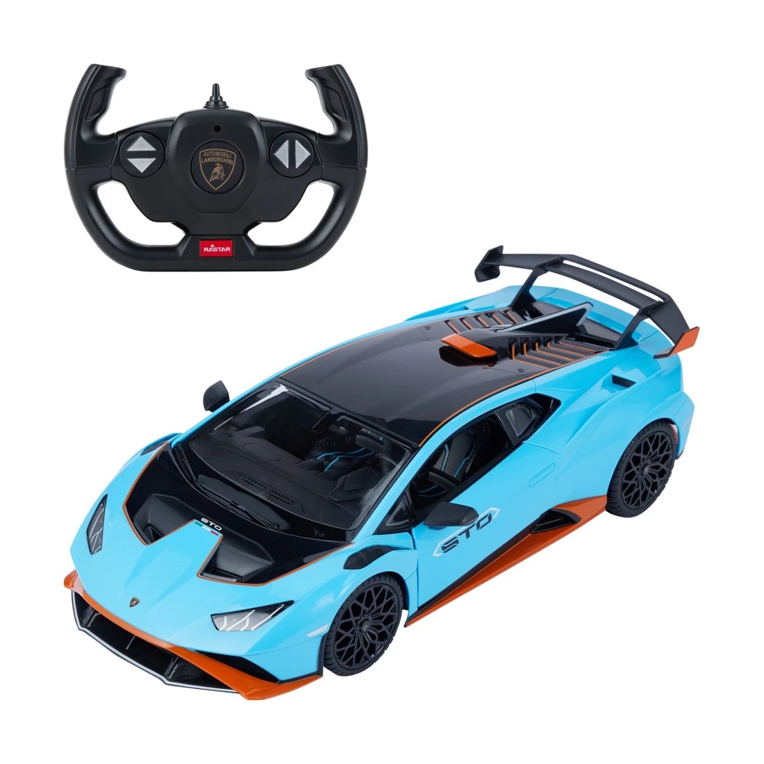 1 Rastar R/C 1:14 Scale Lamborghini Huracan STO Car, 1 of 9
