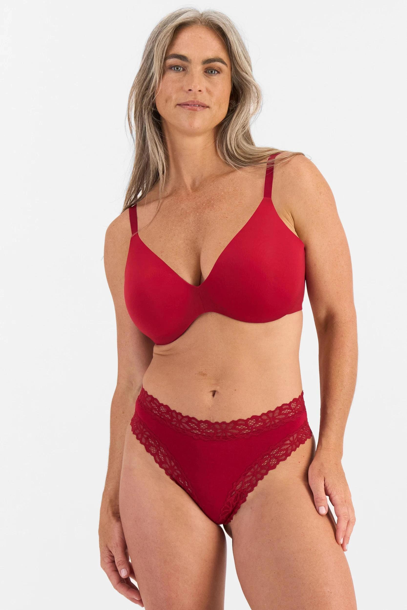 5 Bonds Bamboo Lacetail G-String Briefs CHERRY WINE, 5 of 7