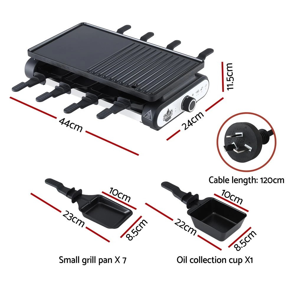 2 Grillz 1400W Electric BBQ Grill w/ 7 Cooking Pans - Multi, 2 of 6