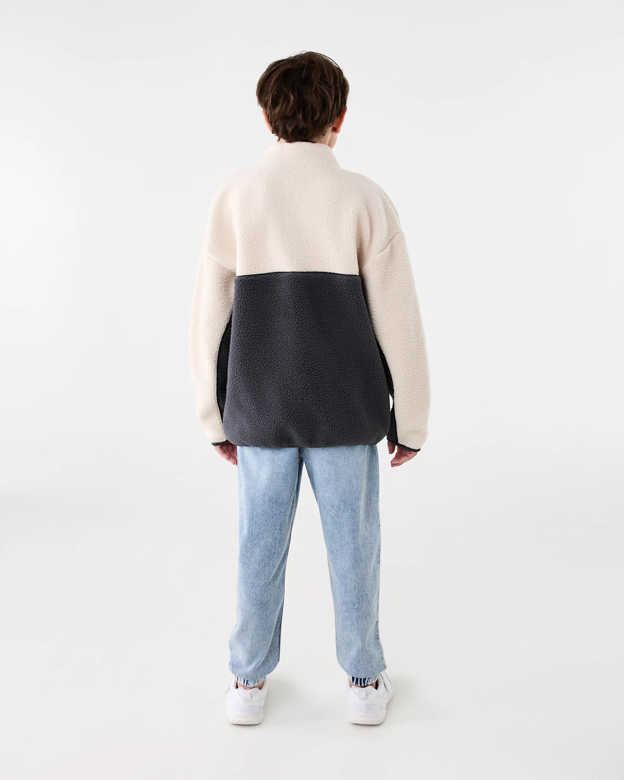 8 Polar Fleece Quarter Zip Sweatshirt Pmc Chalk, 8 of 8