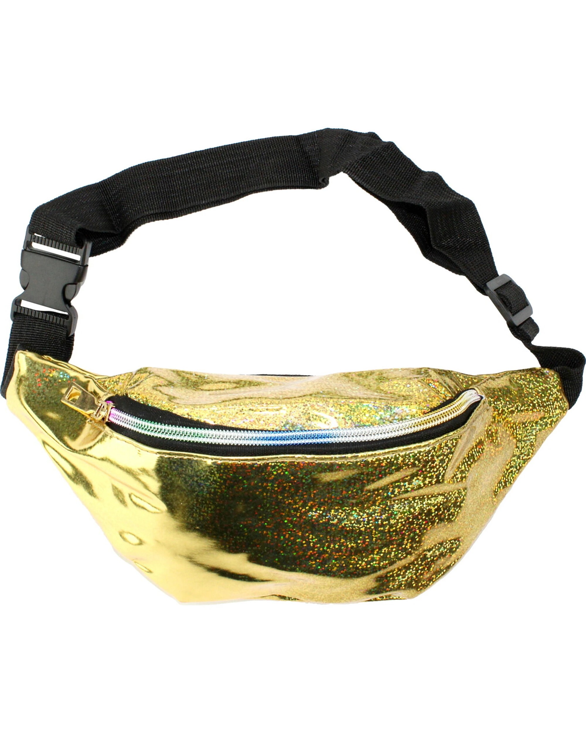1 Partyrama Iridescent Gold Hologram Bum Bag, 1 of 1