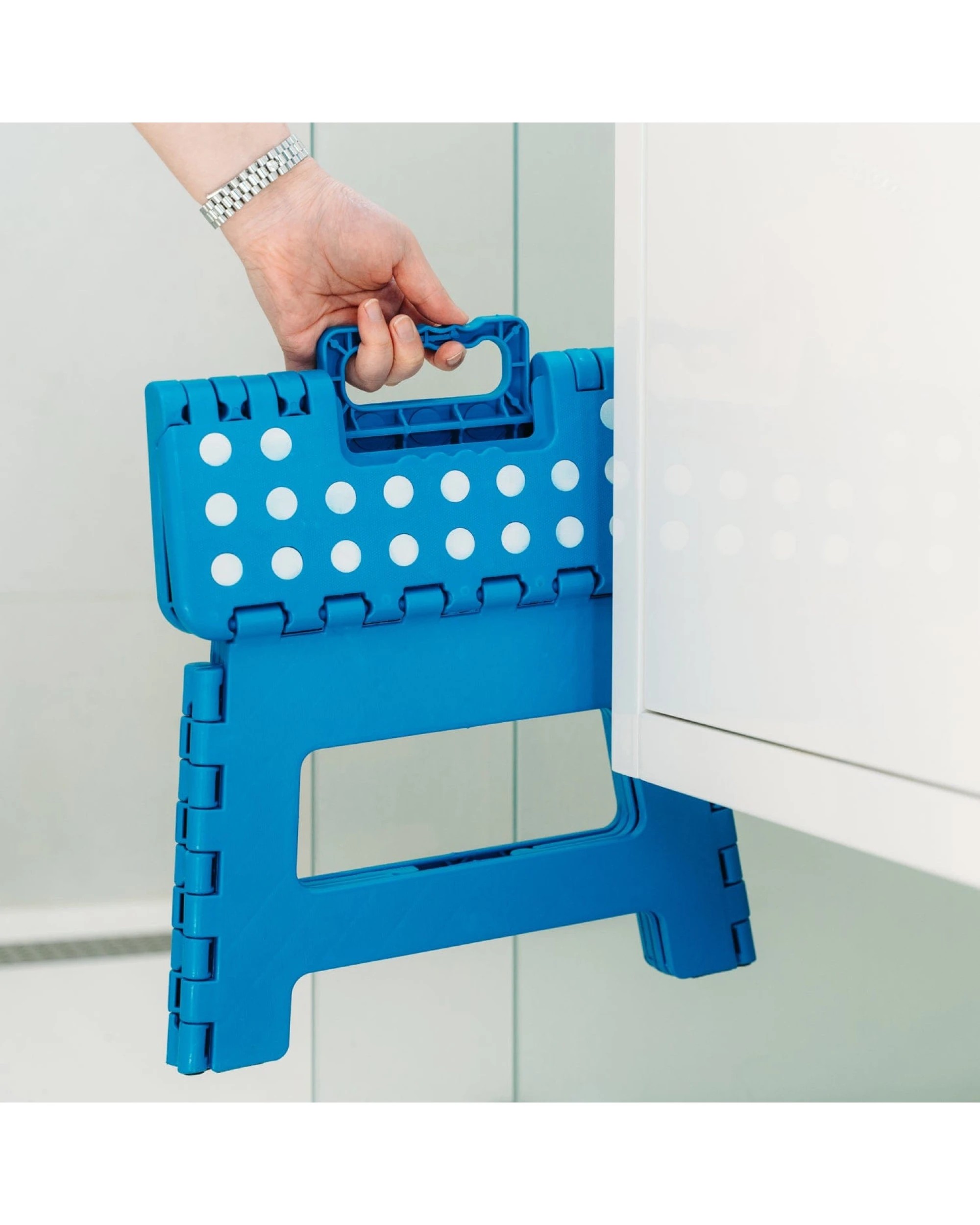 3 BR Home Portable Plastic Folding Step Stool Chair - Blue, 3 of 8