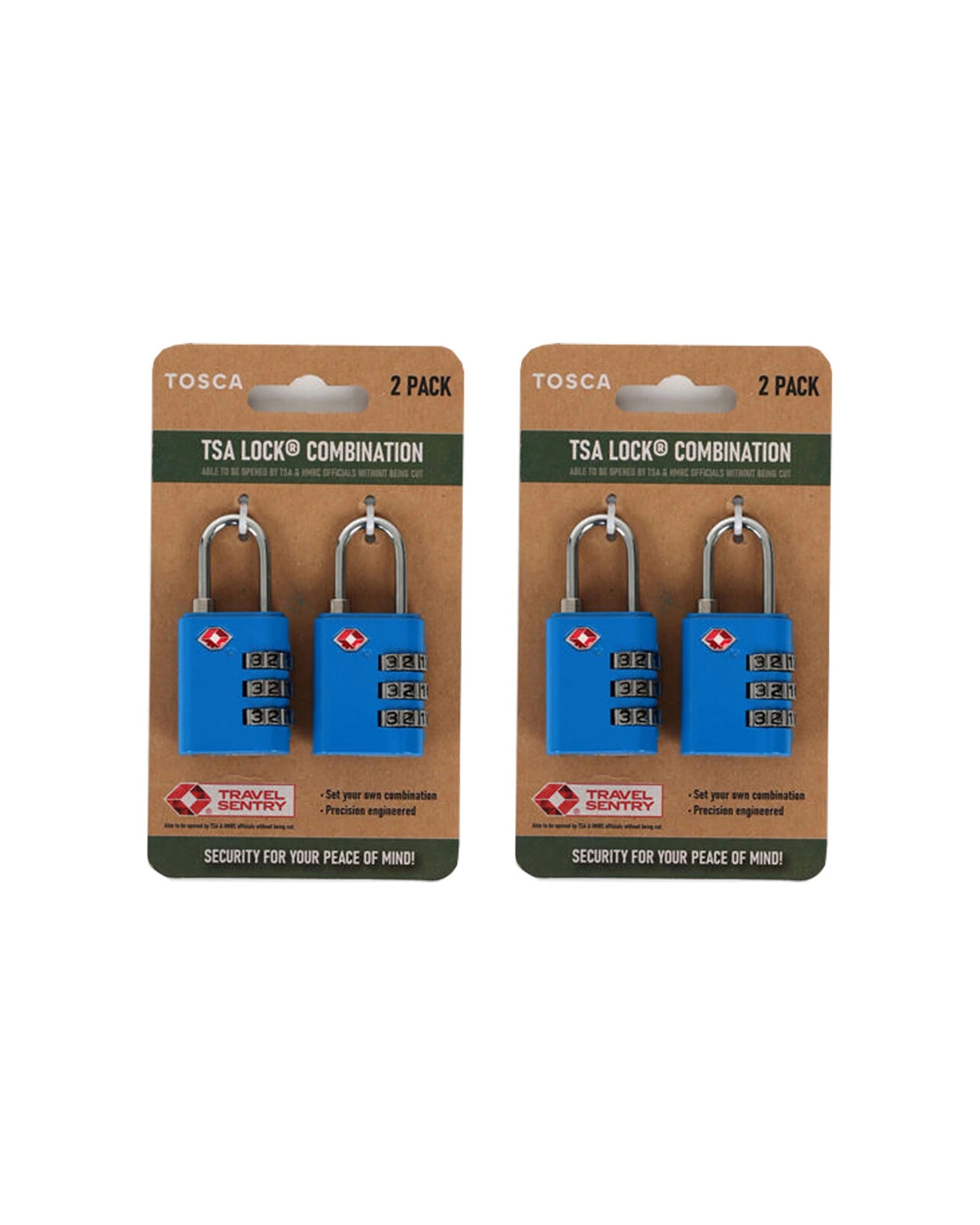 1 Tosca 4Pc Travel Luggage Suitcase Tsa Combination Lock - Blue, 1 of 1