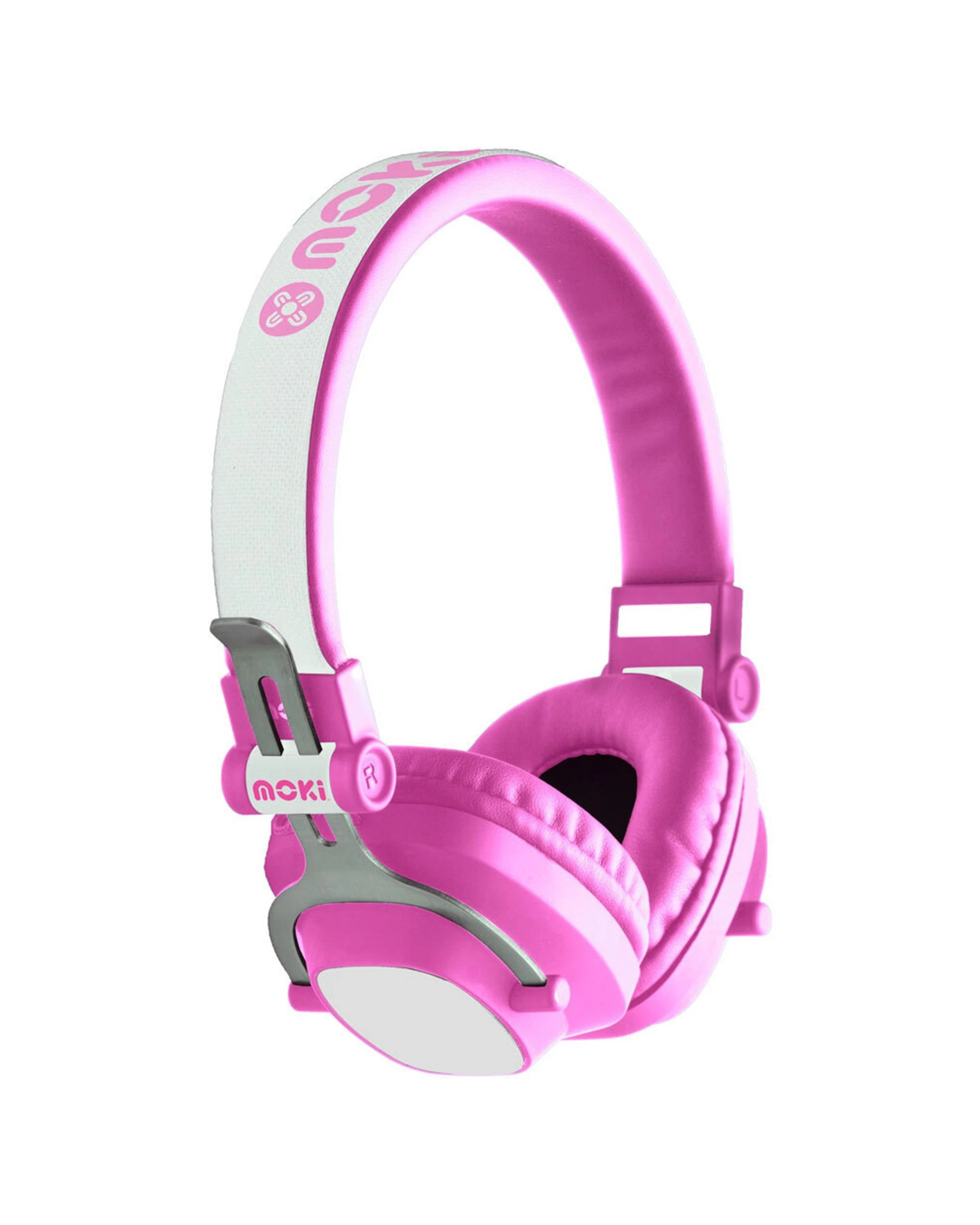 1 Moki Exo Kids Bluetooth Headphones Wireless Control Mic Headband - Pink, 1 of 1