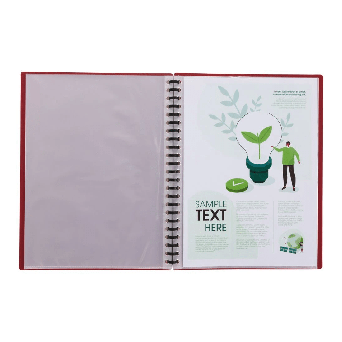 5 J.Burrows A4 Refillable Display Book 20 Pockets Red, 5 of 5