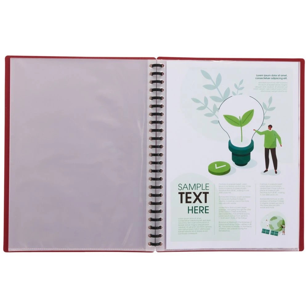5 J.Burrows A4 Refillable Display Book 20 Pockets Red, 5 of 5