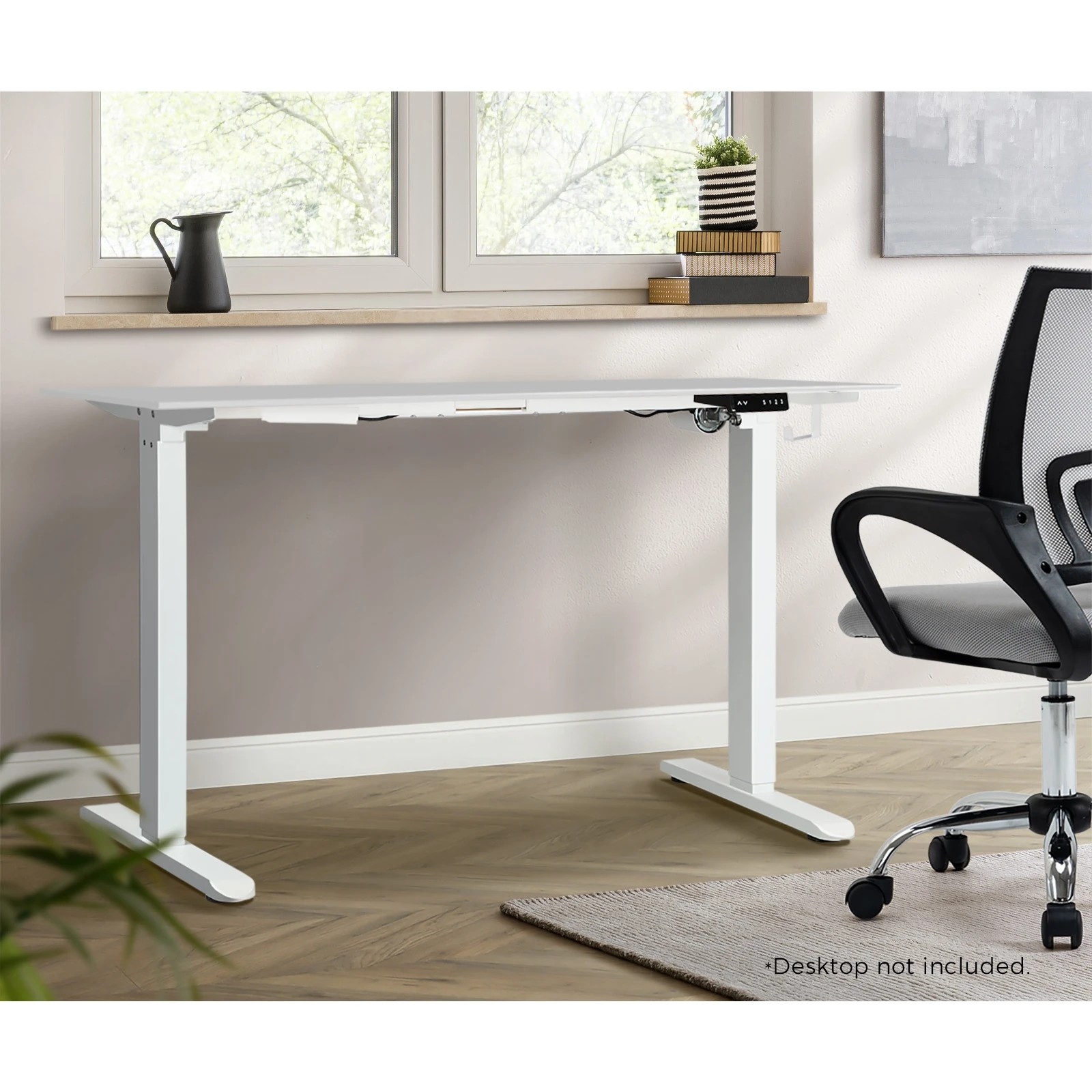 2 Oikiture Standing Desk Leg Frame Dual Motor
 - White, 2 of 4