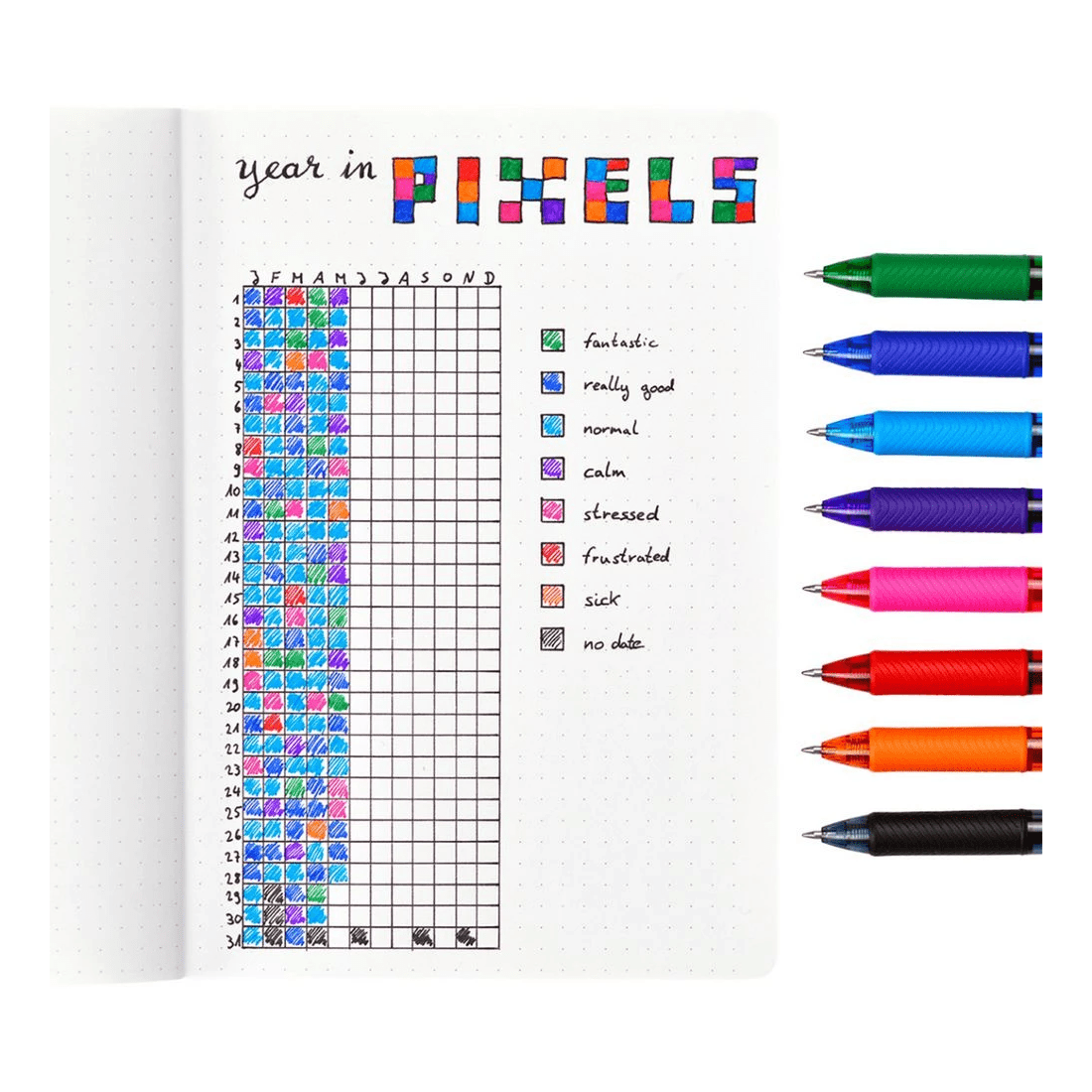 3 Pentel Energel X BL107 Gel Pen 0.7mm Lime Green, 3 of 5