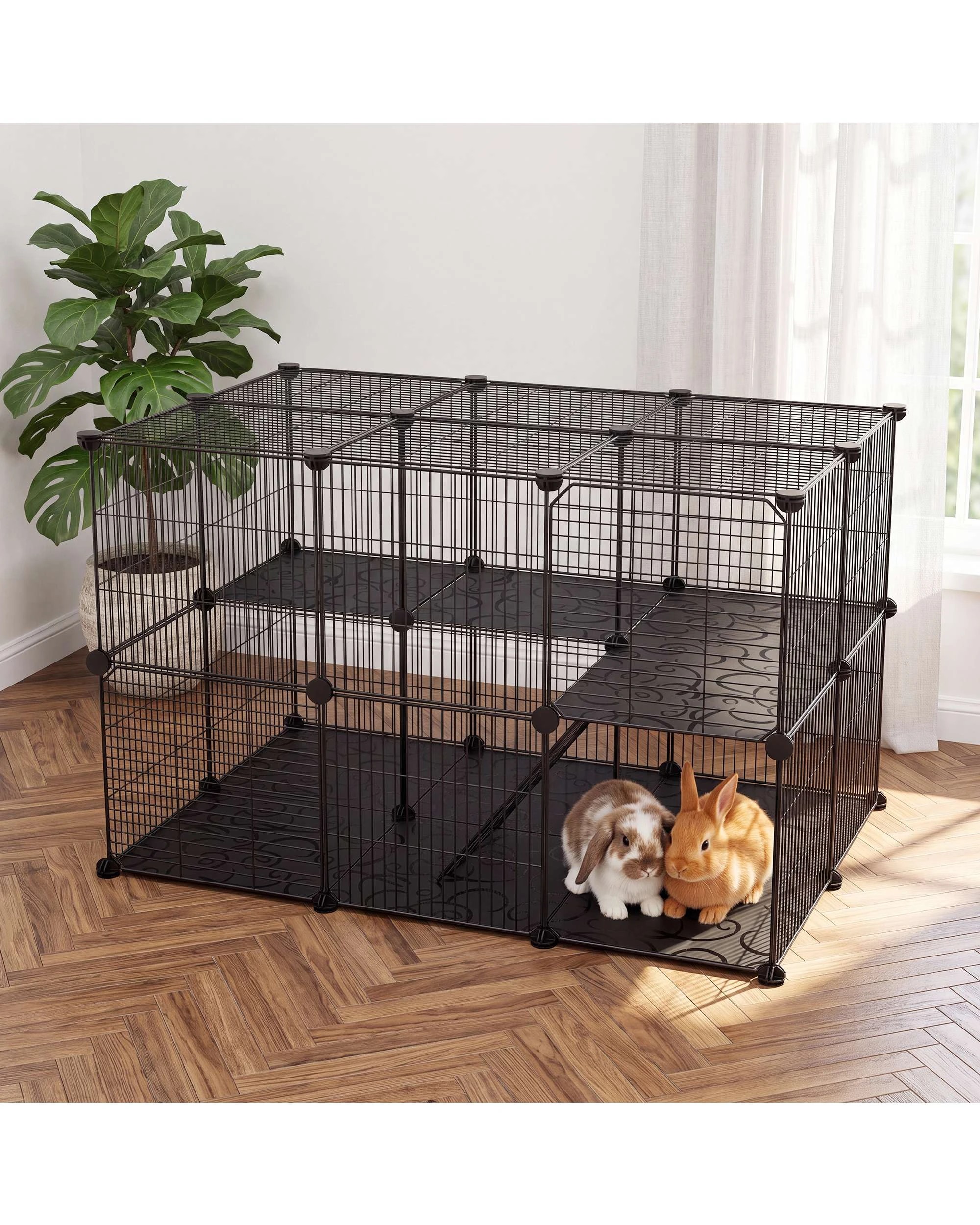 3 Advwin DIY Cat Cage Enclosure Pet Crate Rabbit Hutch Pet Scene Kitty Kennel, 3 of 8