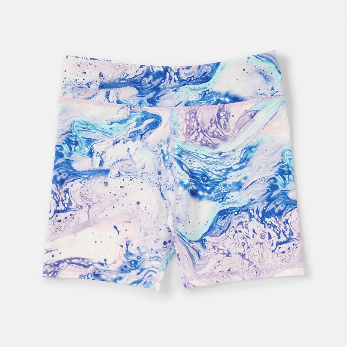 9 Active Kids Mid Length Bike Shorts Mlt Marble, 9 of 10