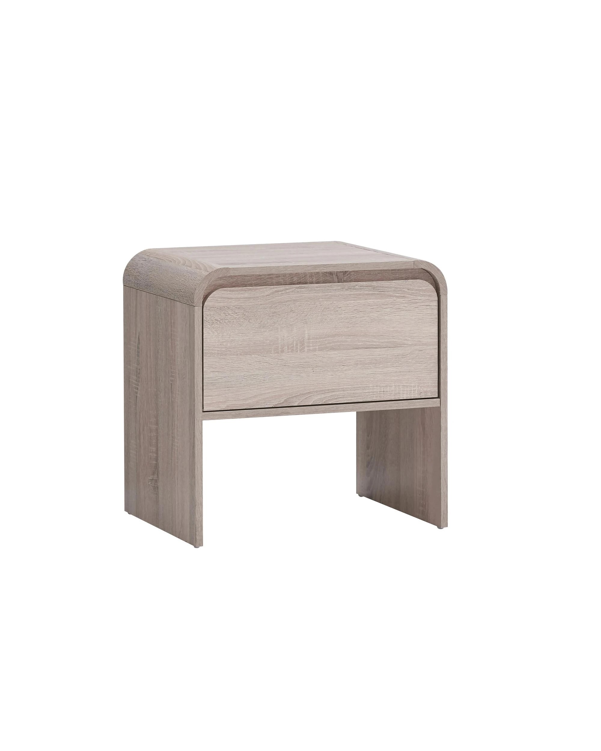1 Kodu Bedside Unit Nightstand Side Table 1 Drawer Oak - Natural, 1 of 7