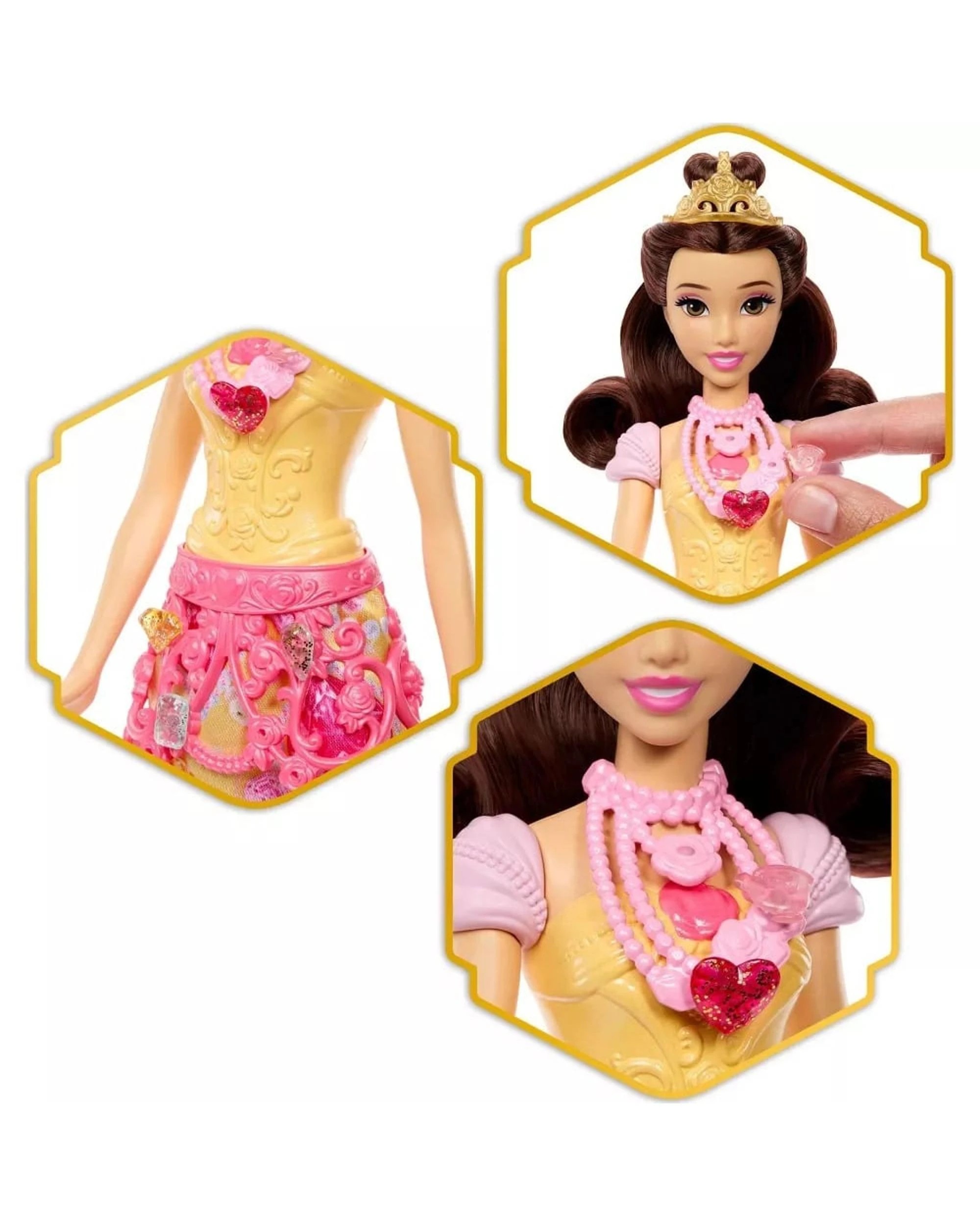 3 Disney Princess Jewel Reveal Belle Fashion Doll, 3 of 5