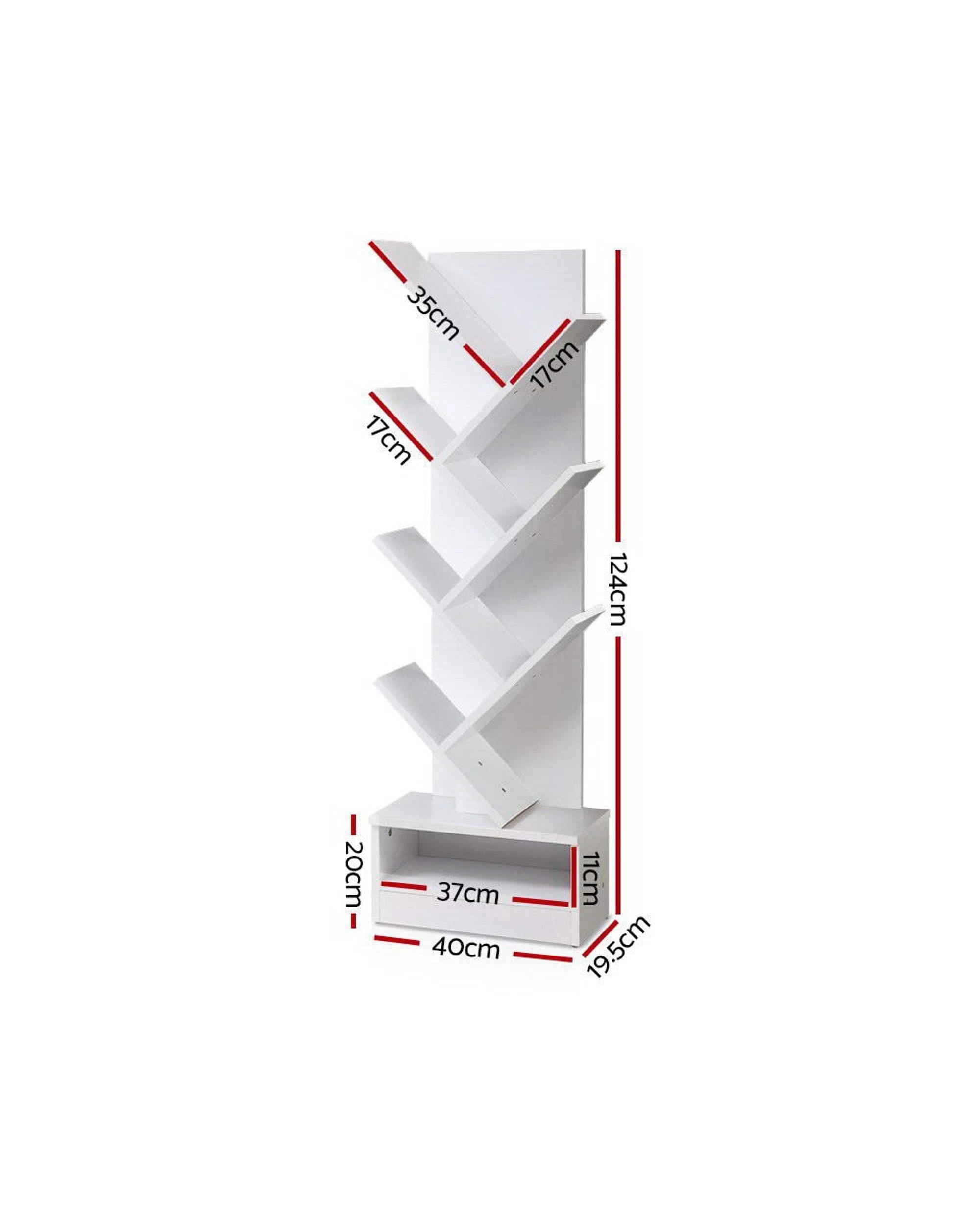2 Artiss Tree Bookshelf 7 Tiers
 - White, 2 of 3