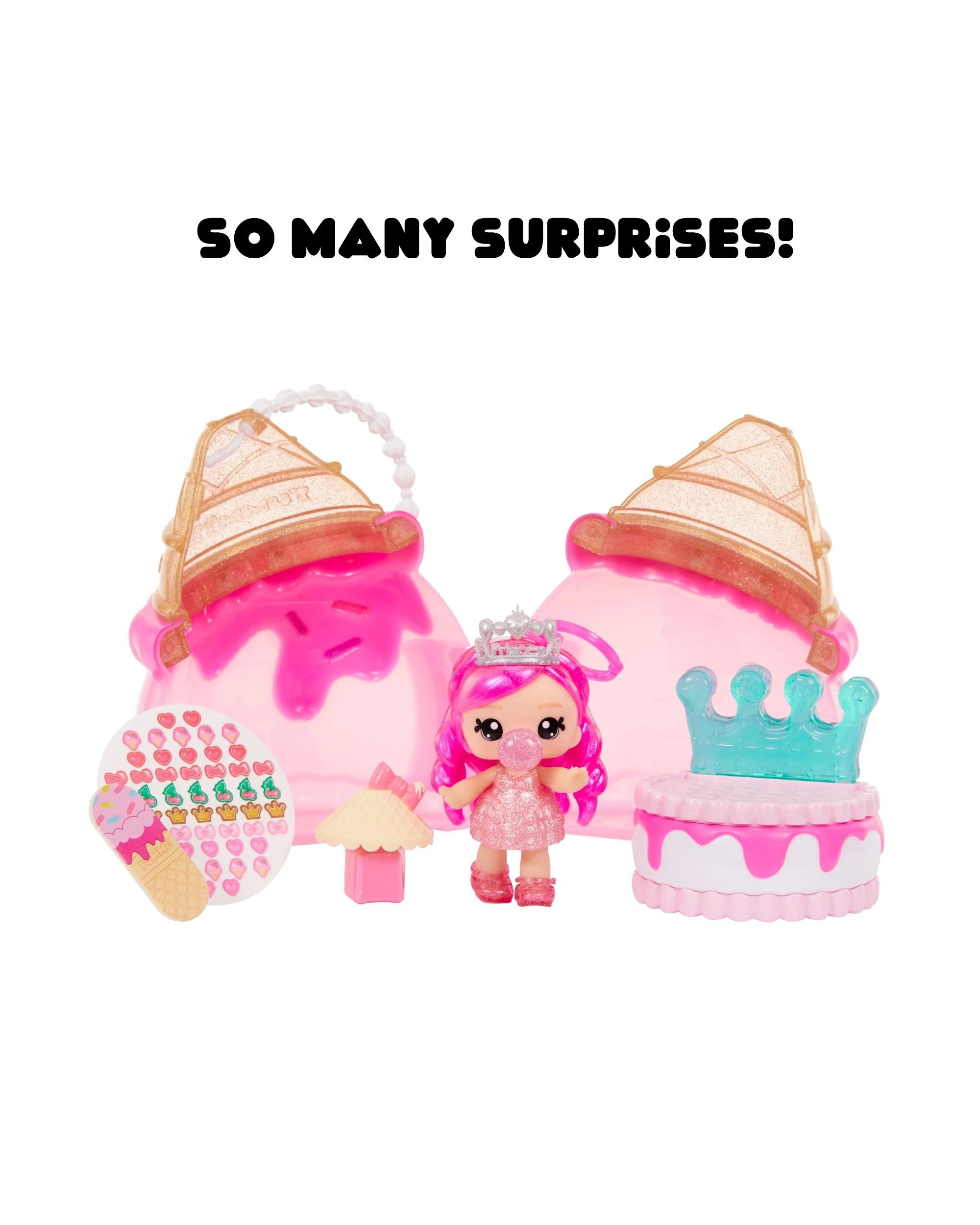 2 Yummiland Beauty Bag Playset and Lip Gloss Doll - Ice Cream Beauty Bag - Multi, 2 of 6