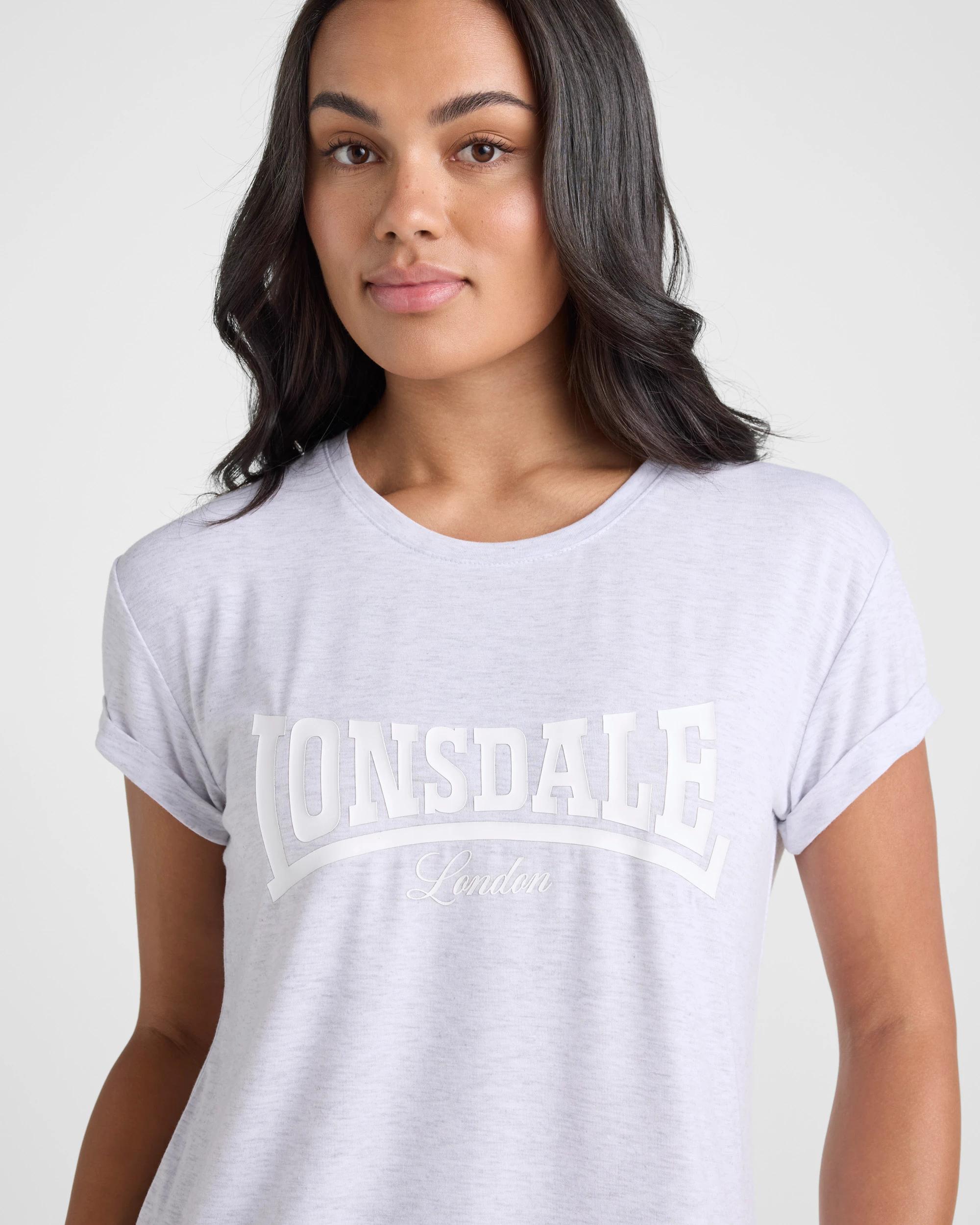 3 Lonsdale London Malden Core T-Shirt WHITE MARLE, 3 of 5