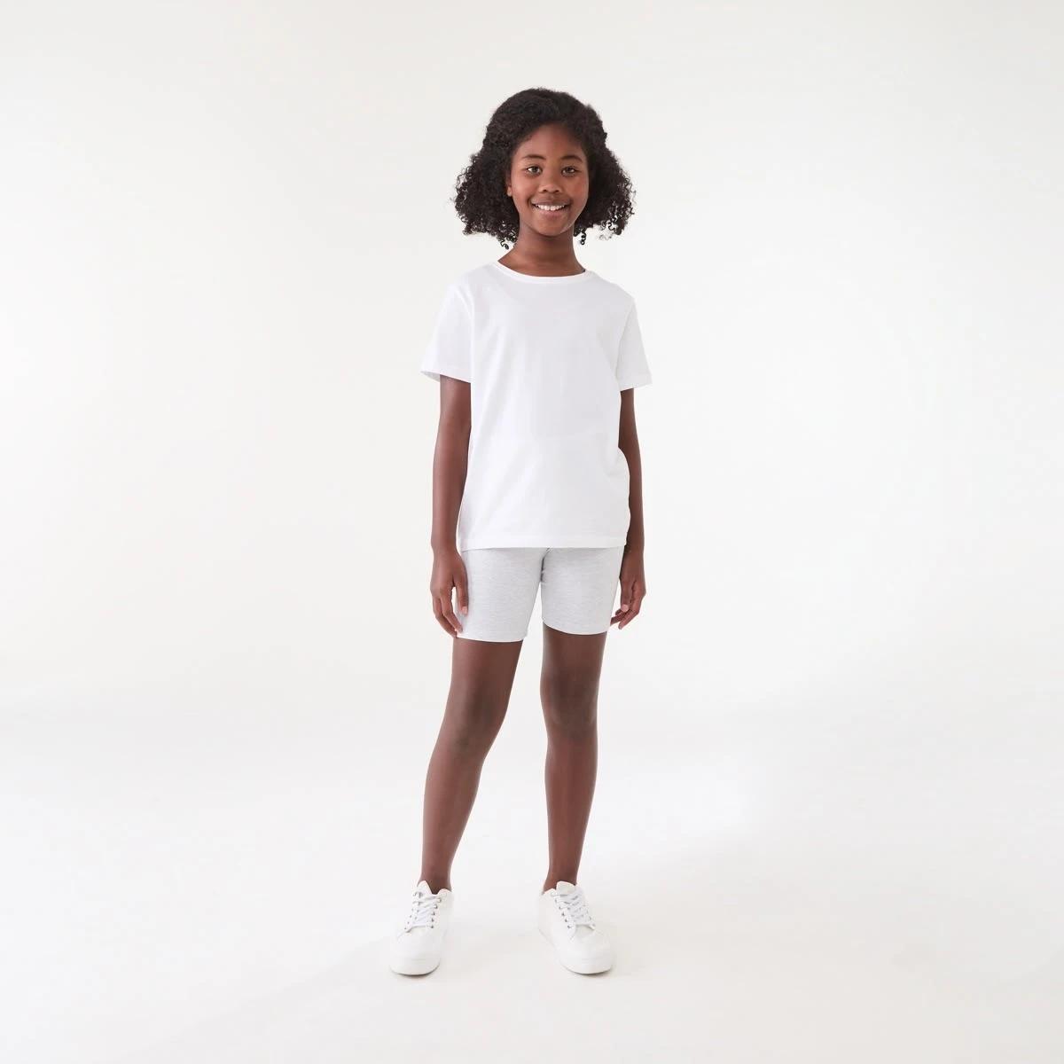 4 Roll Waist Bike Shorts WHITE MARLE, 4 of 5